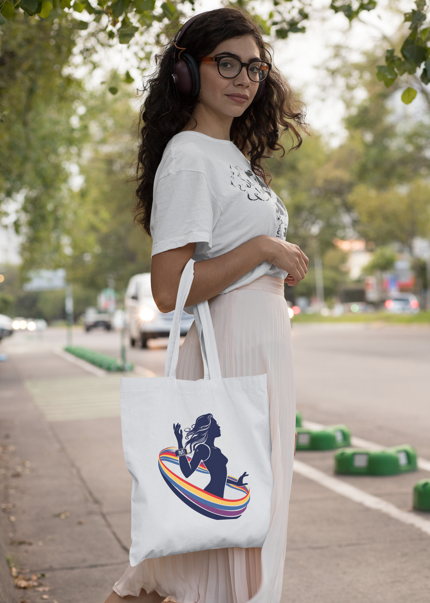 Rainbow lady by MIGA carry Bags