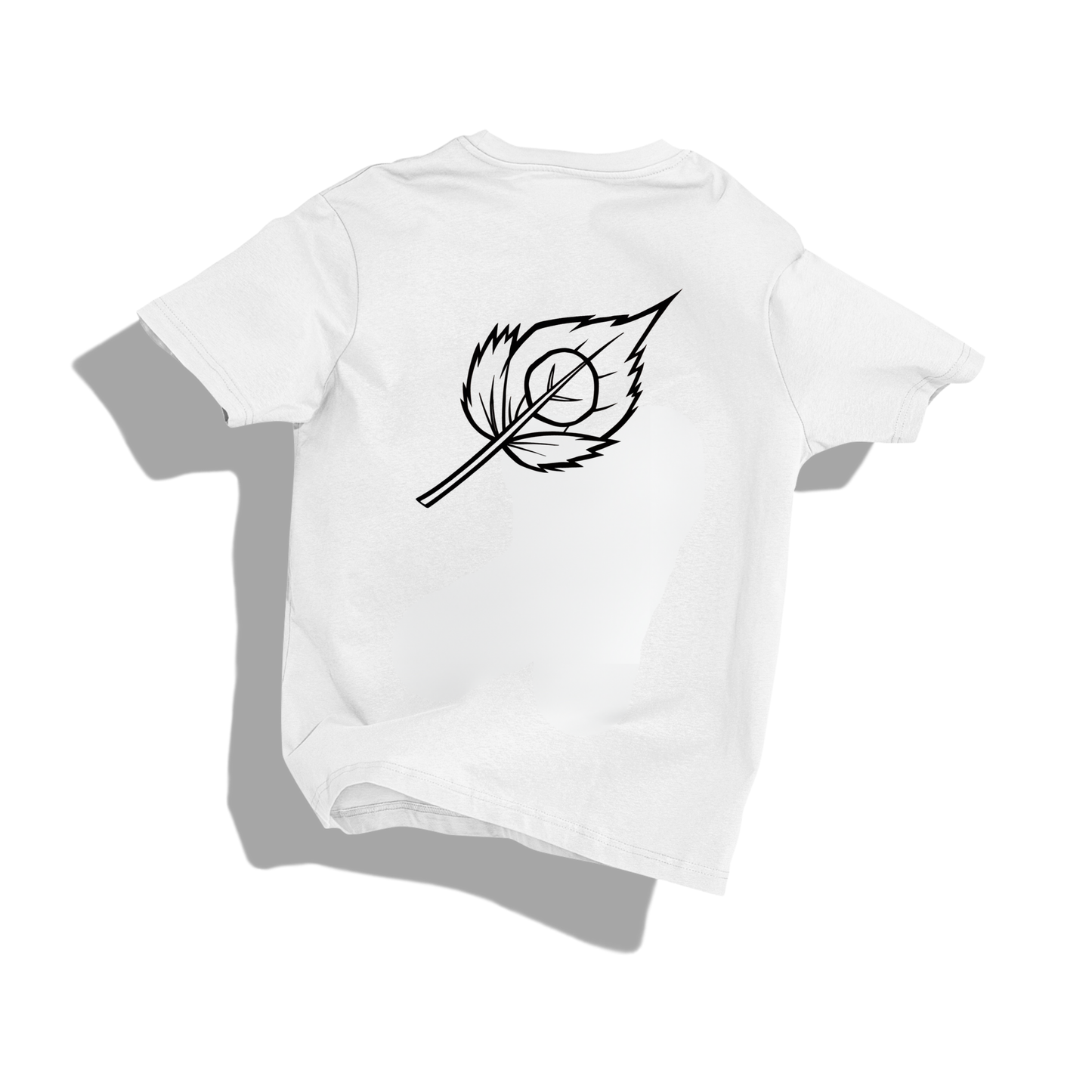 anime leaf- Round Neck Drop Shoulder Graphic Printed Oversized Cotton T-shirt