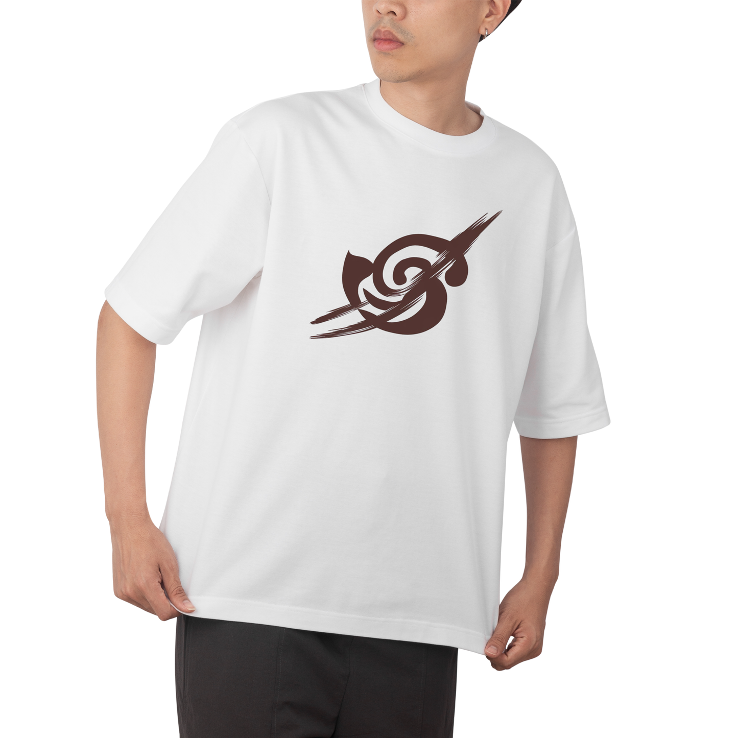 Skimple chan- Round Neck Drop Shoulder Graphic Printed Oversized Cotton T-shirt