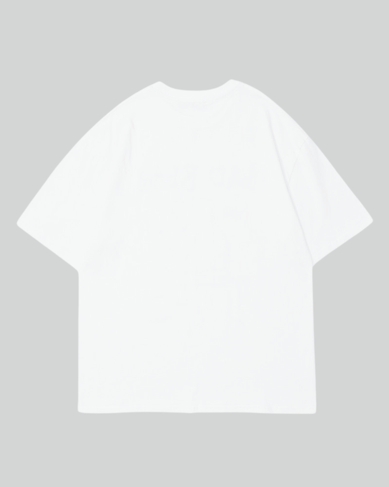 White plain T-Shirt - Round Neck Drop Shoulder Graphic Printed Oversized Cotton T-shirt