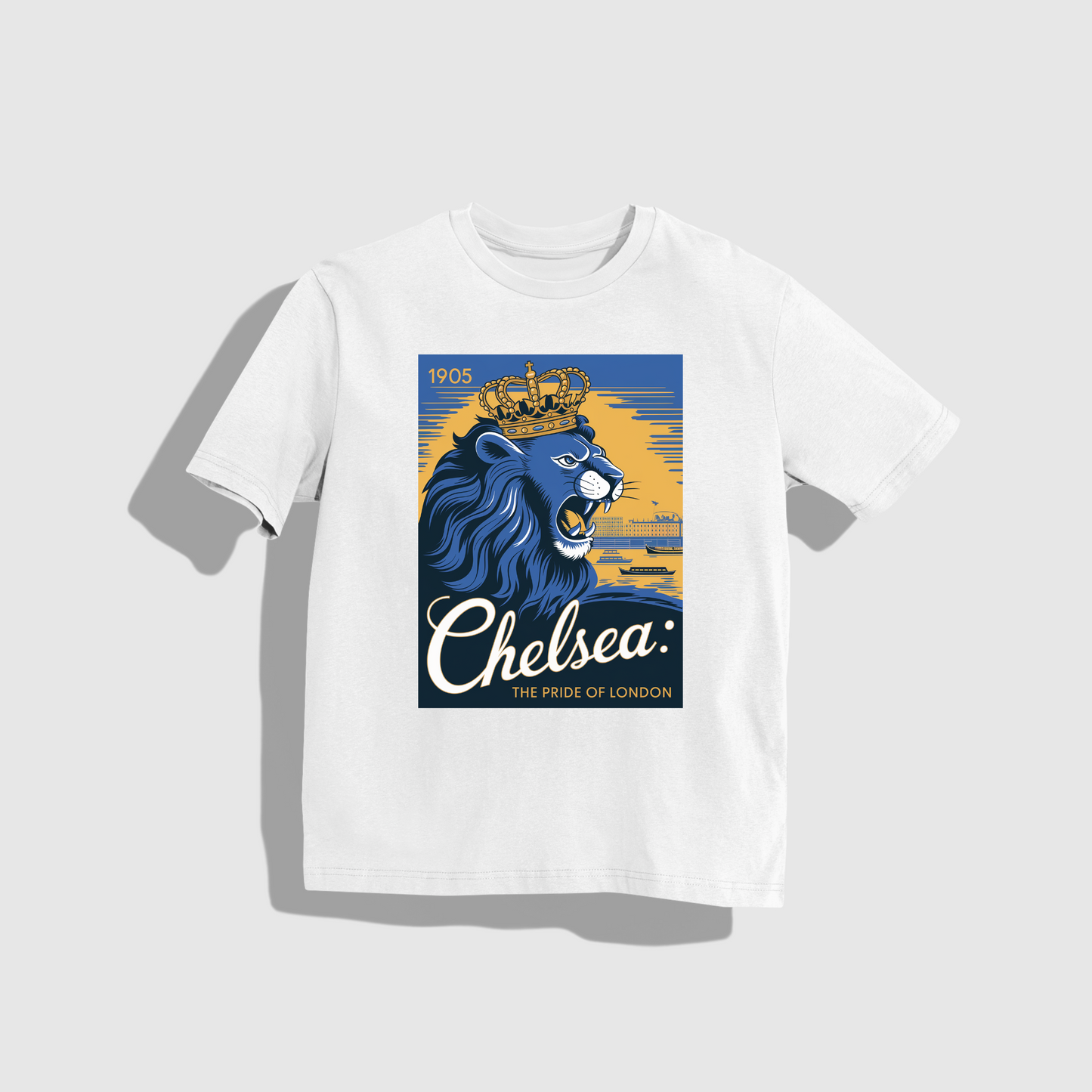 CHELSEA - Round Neck Drop Shoulder Graphic Printed Oversized Cotton T-shirt
