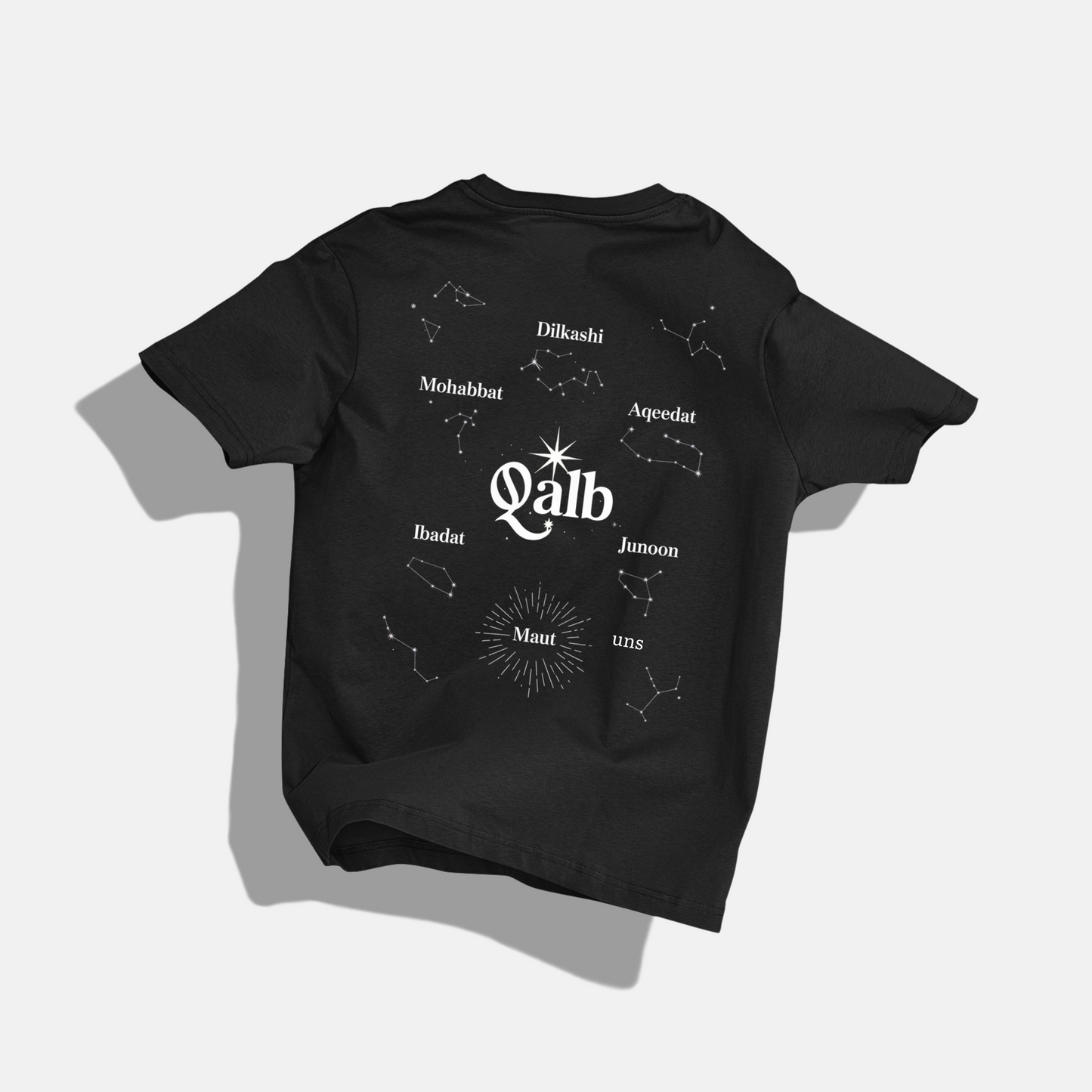 qalb movie malayalam inspired - Round Neck Drop Shoulder Graphic Printed Oversized Cotton T-shirt