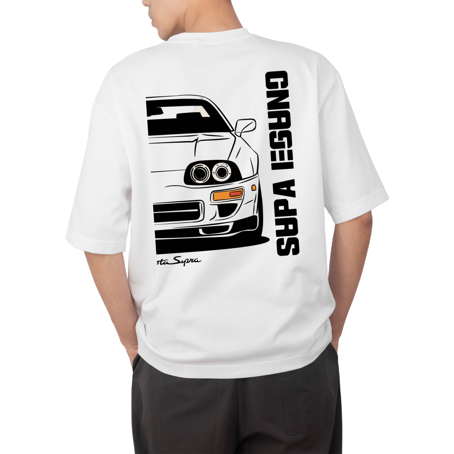 SUPRA - Round Neck Drop Shoulder Graphic Printed Oversized Cotton T-shirt