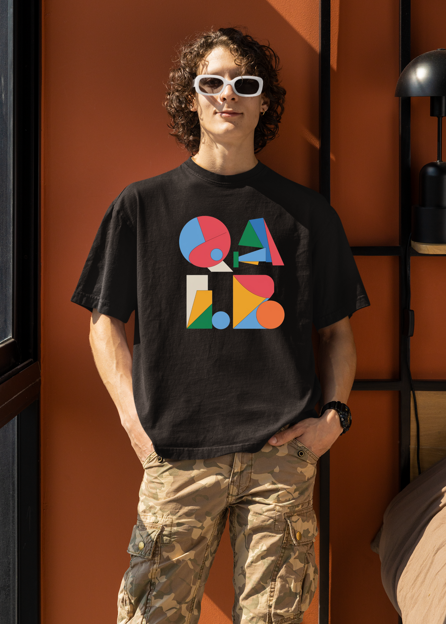 seven colors of love qalb movie malayalam inspired - Round Neck Drop Shoulder Graphic Printed Oversized Cotton T-shirt
