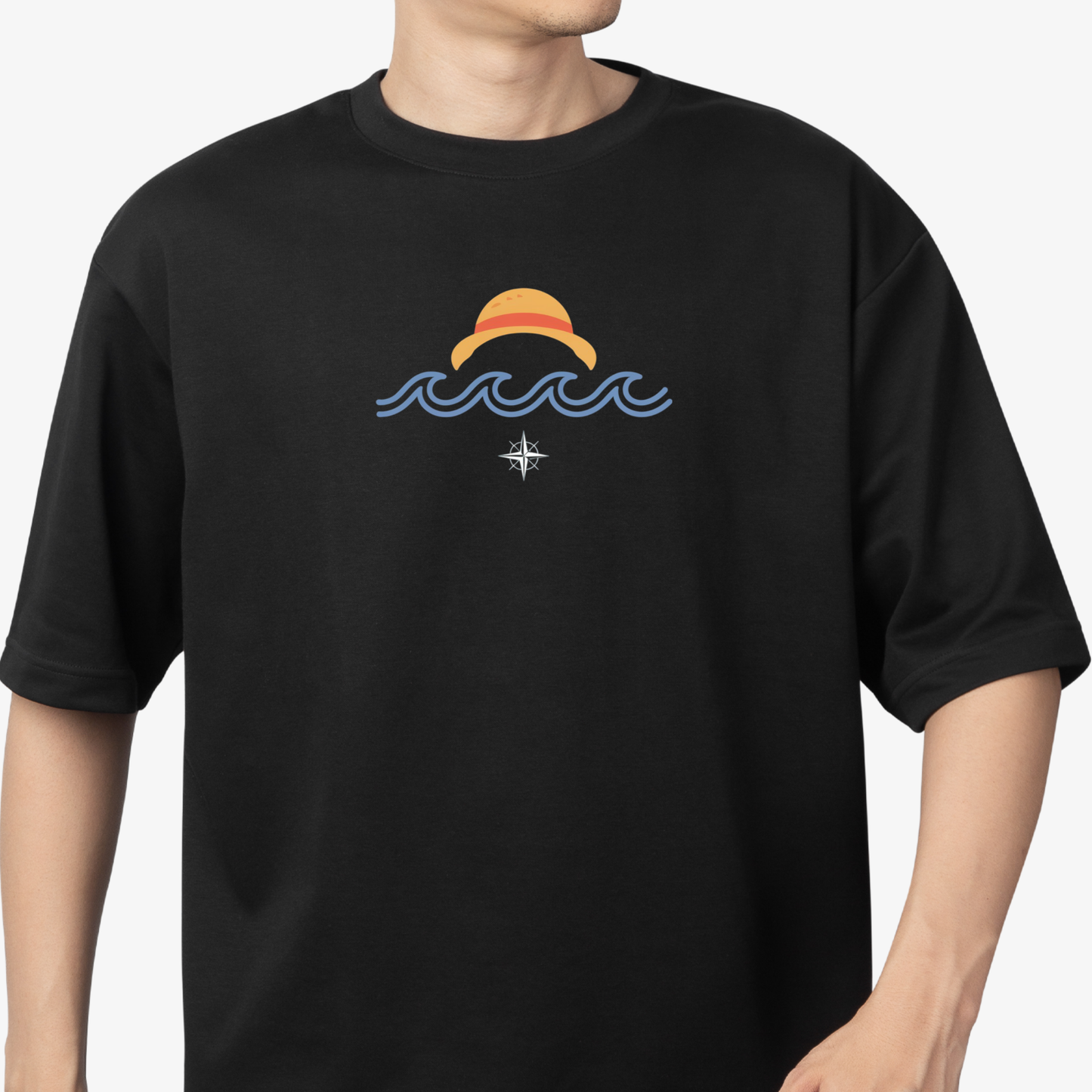Super one T-Shirt - Round Neck Drop Shoulder Graphic Printed Oversized Cotton T-shirt