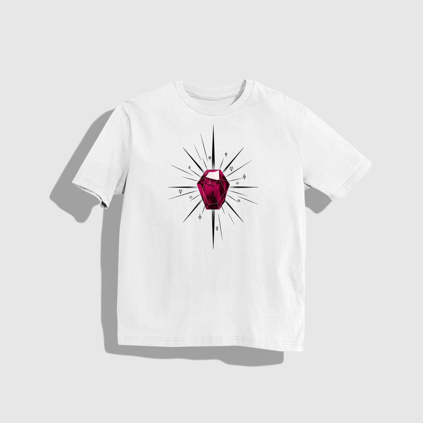 GEMM T-shirt- Round Neck Drop Shoulder Graphic Printed Oversized Cotton T-shirt