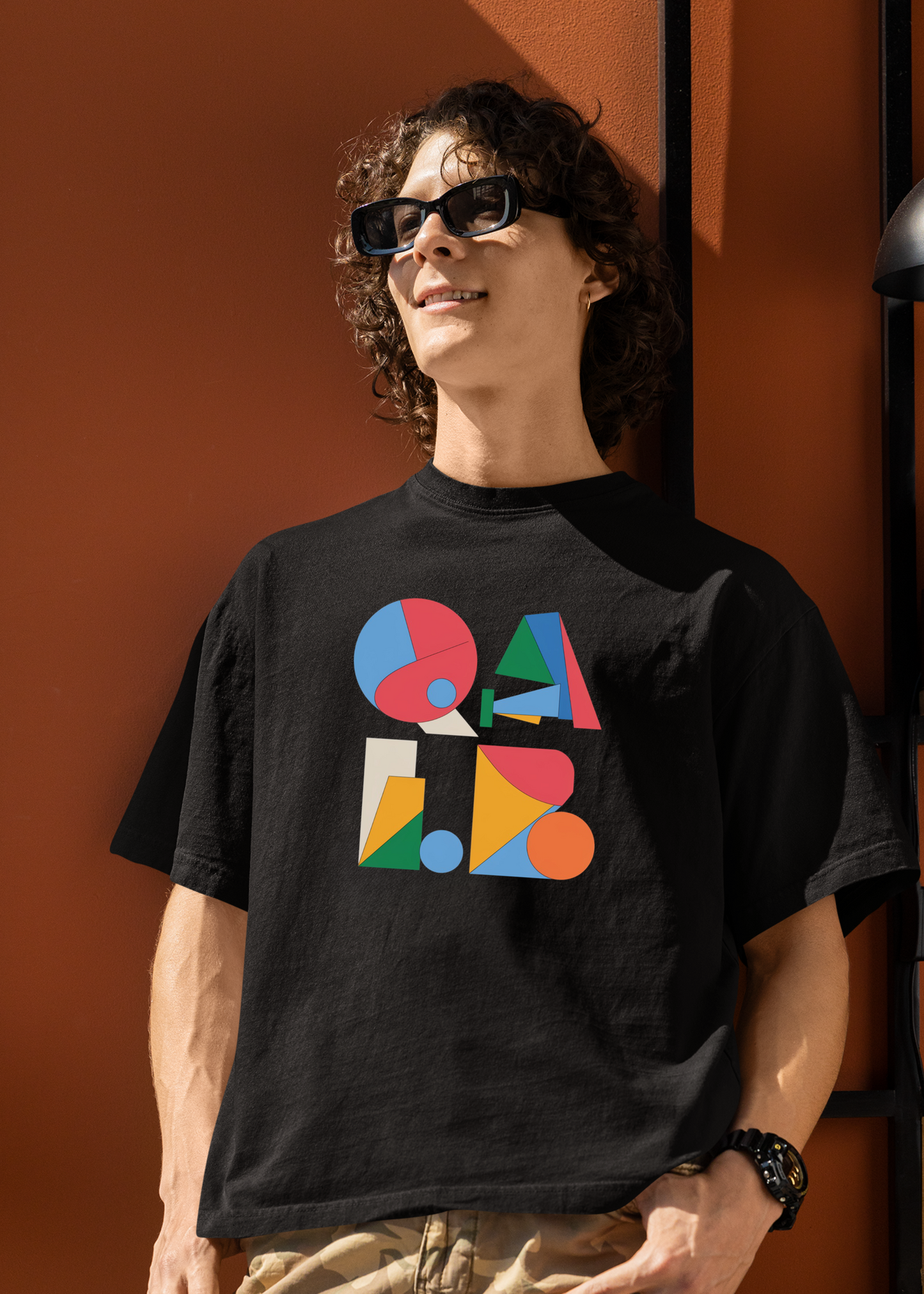 seven colors of love qalb movie malayalam inspired - Round Neck Drop Shoulder Graphic Printed Oversized Cotton T-shirt