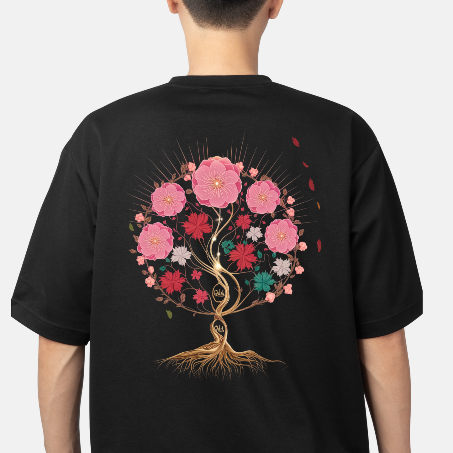 hayath qalb movie malayalam inspired - Round Neck Drop Shoulder Graphic Printed Oversized Cotton T-shirt