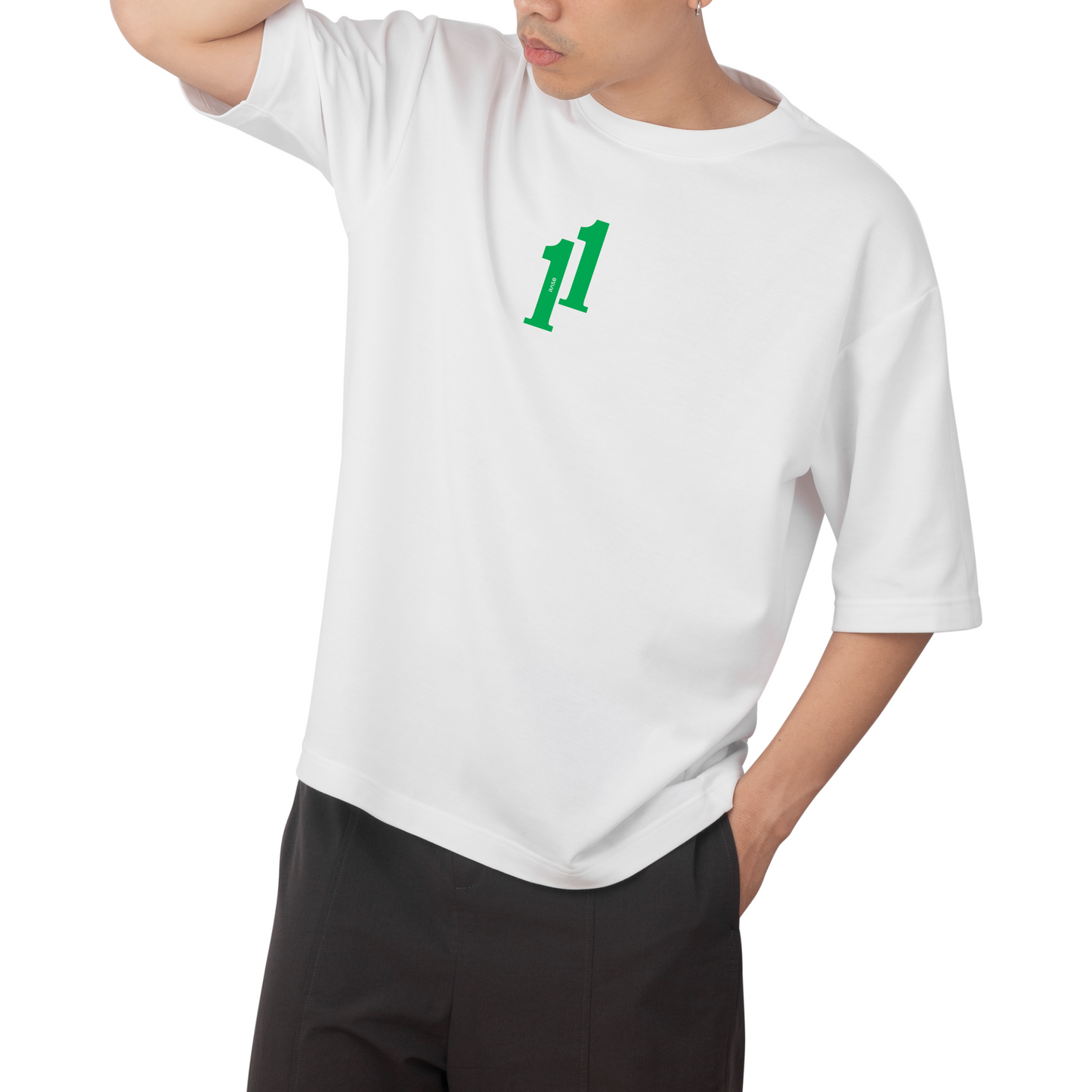 RASB "11:11 Mystery" Round Neck Drop Shoulder Oversized T-shirt