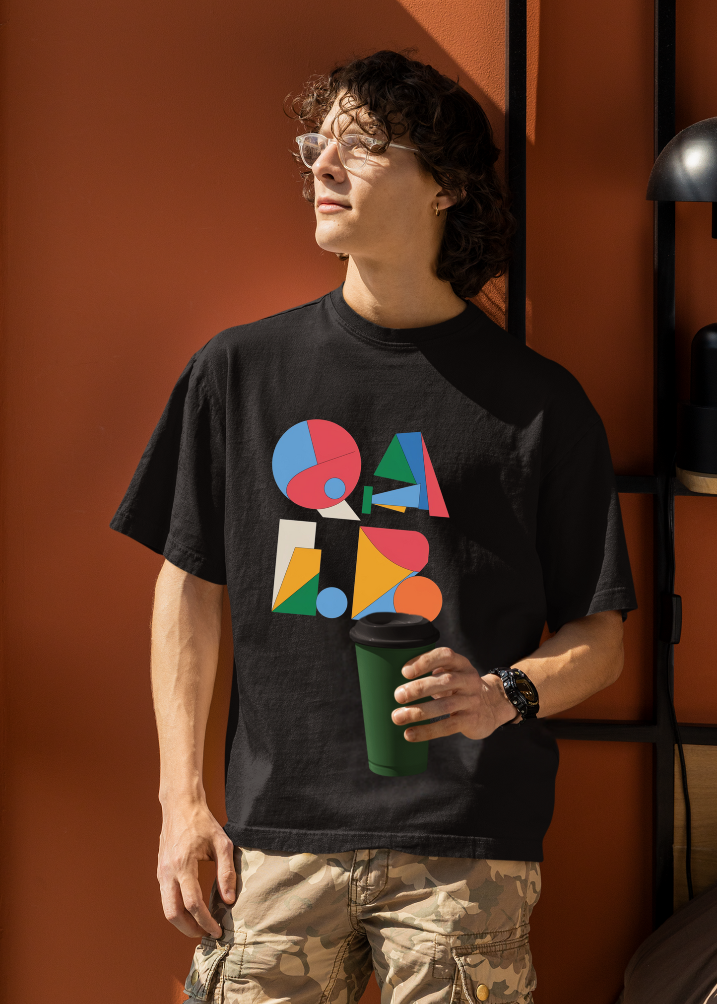 seven colors of love qalb movie malayalam inspired - Round Neck Drop Shoulder Graphic Printed Oversized Cotton T-shirt