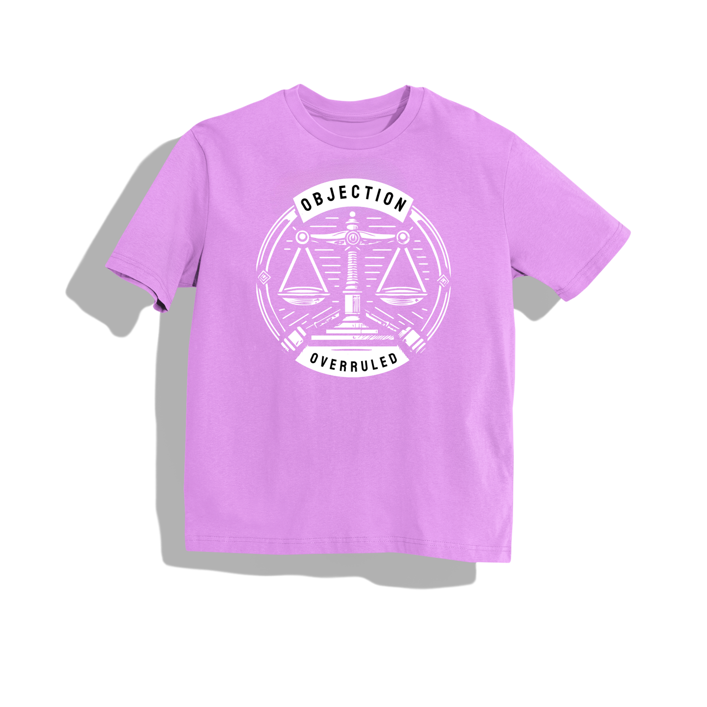 over ruled- Round Neck Drop Shoulder Graphic Printed Oversized Cotton T-shirT