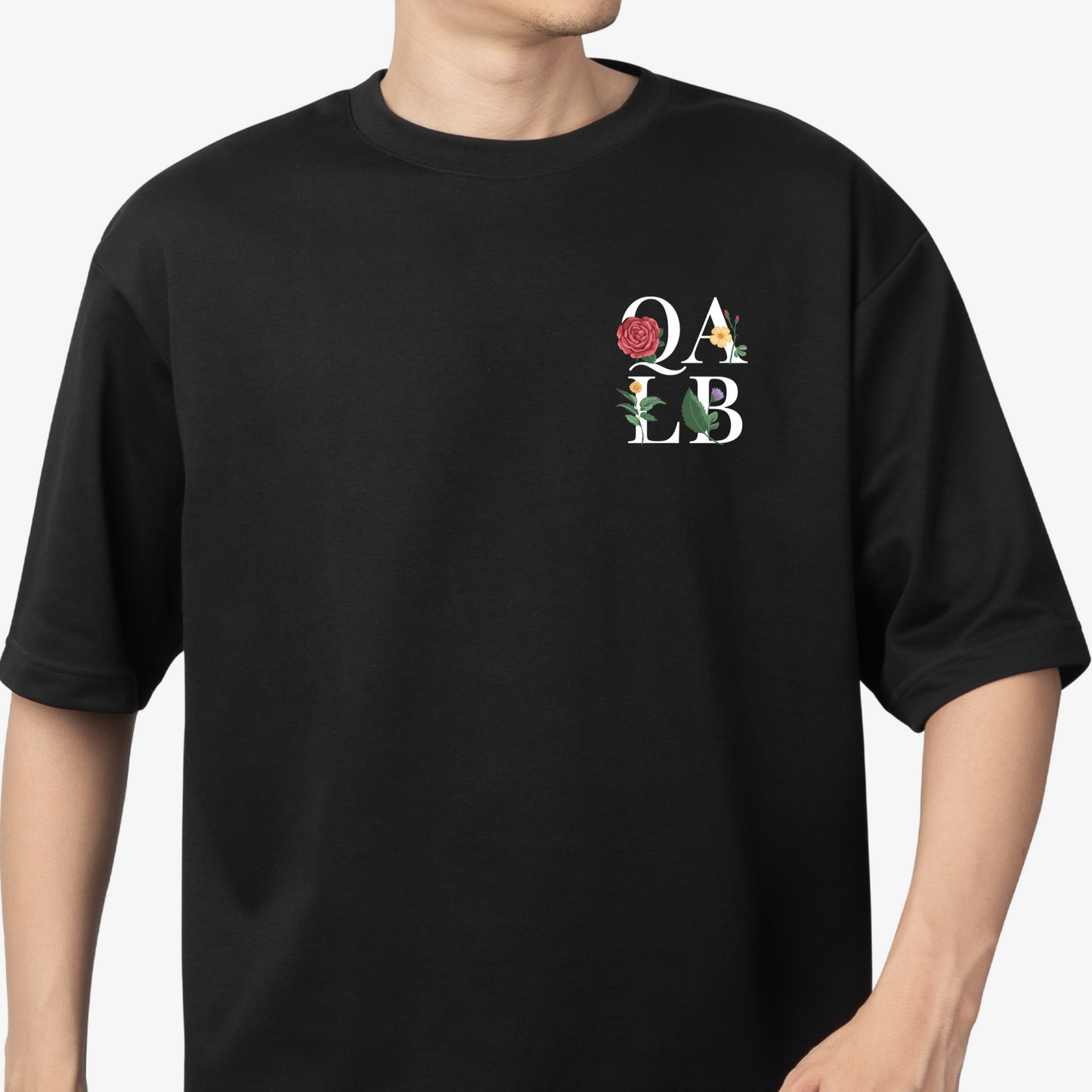 hayath qalb movie malayalam inspired - Round Neck Drop Shoulder Graphic Printed Oversized Cotton T-shirt