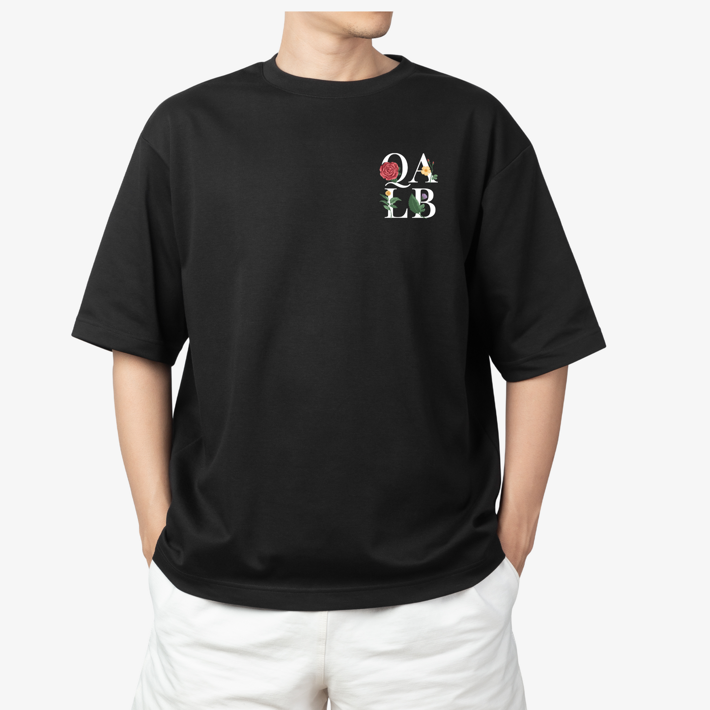 hayath qalb movie malayalam inspired - Round Neck Drop Shoulder Graphic Printed Oversized Cotton T-shirt