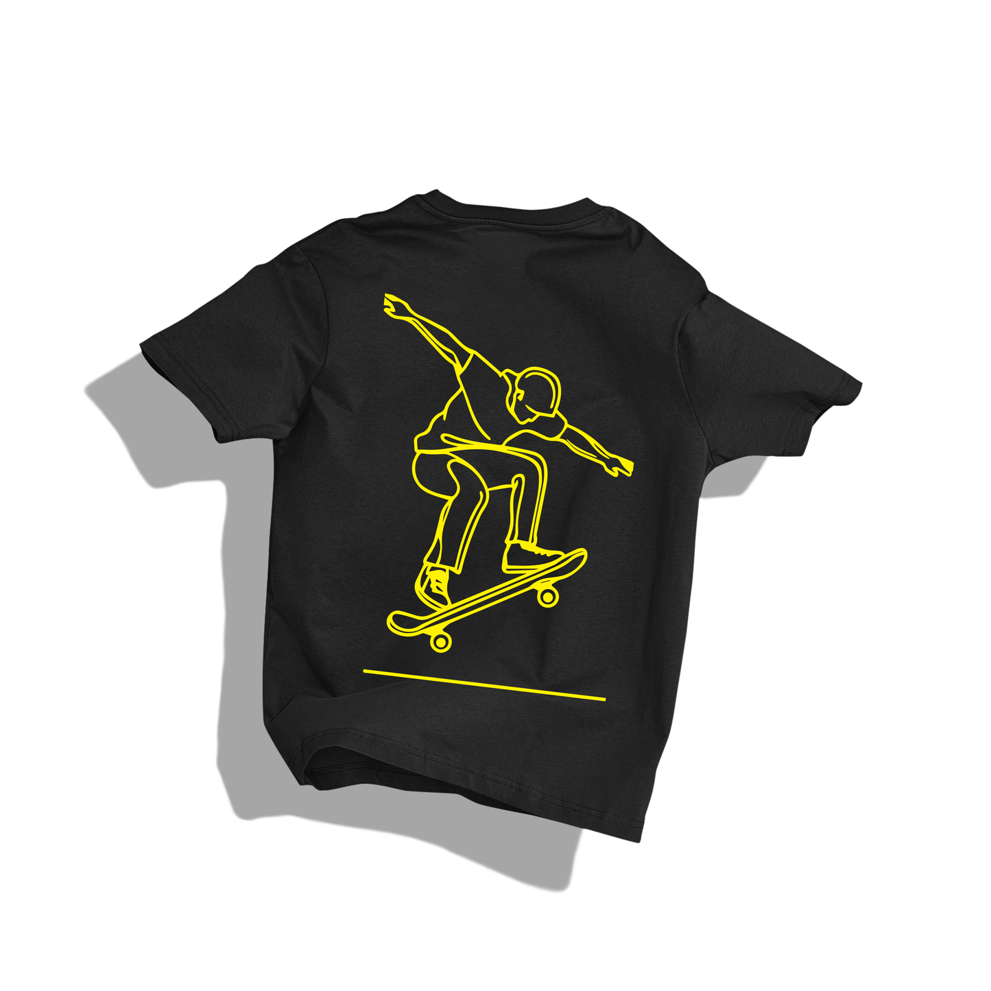 RASB’s Minimalist Skater Tee - Round Neck Drop Shoulder Graphic Printed Oversized Cotton T-shirt