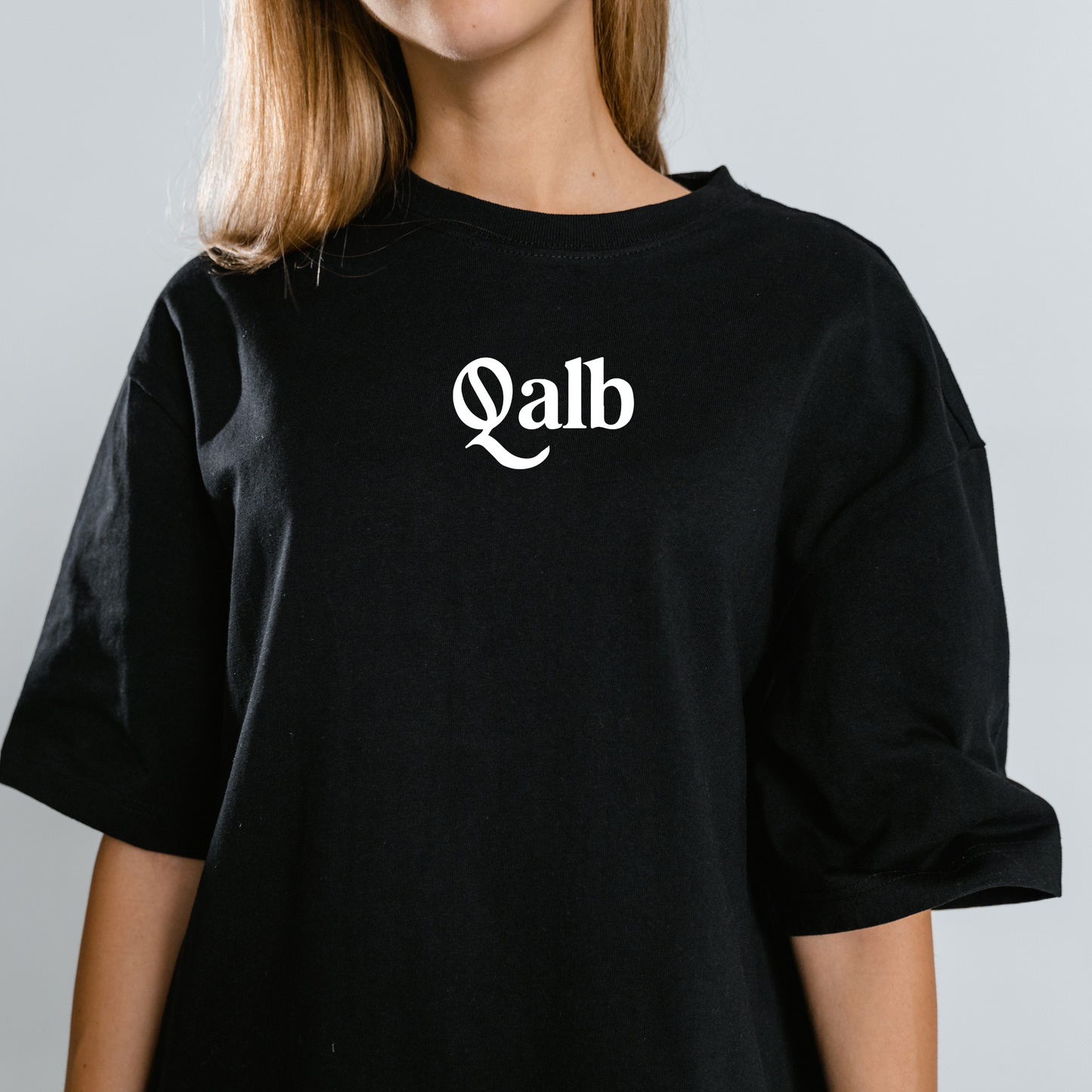 qalb movie malayalam inspired - Round Neck Drop Shoulder Graphic Printed Oversized Cotton T-shirt