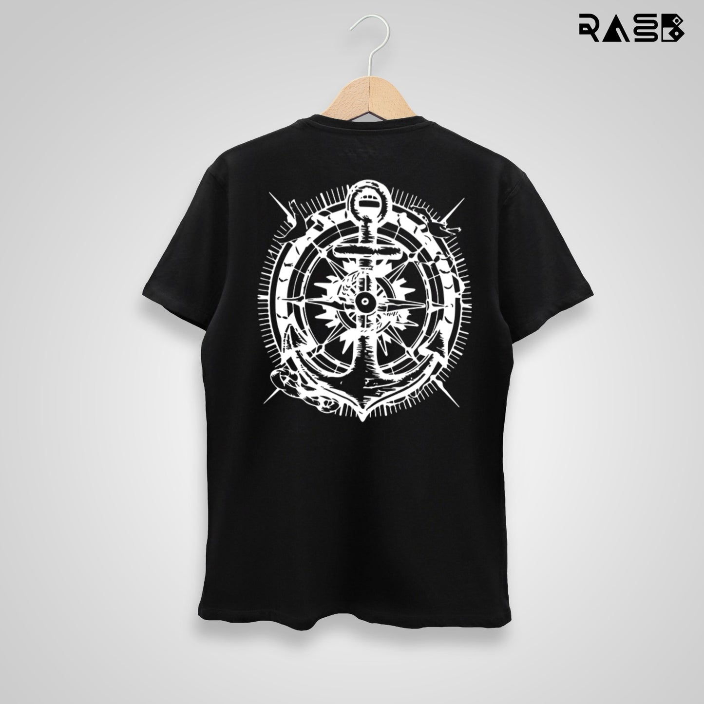 Sea Men - Round Neck Drop Shoulder Graphic Printed Oversized Cotton T-shirt