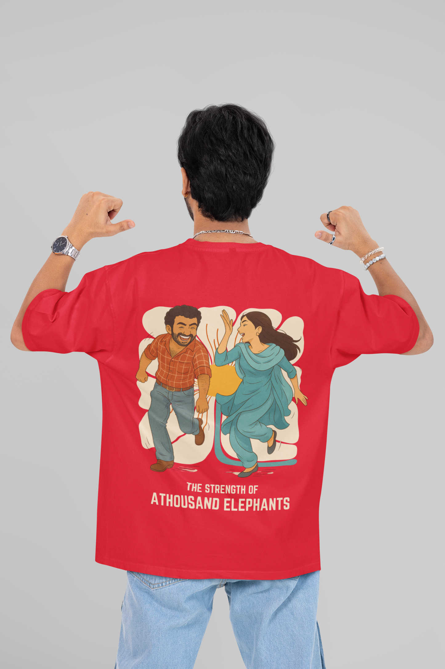 Vaaranam Ayiram movie inspired- Round Neck Drop Shoulder Graphic Printed Oversized Cotton T-shirt