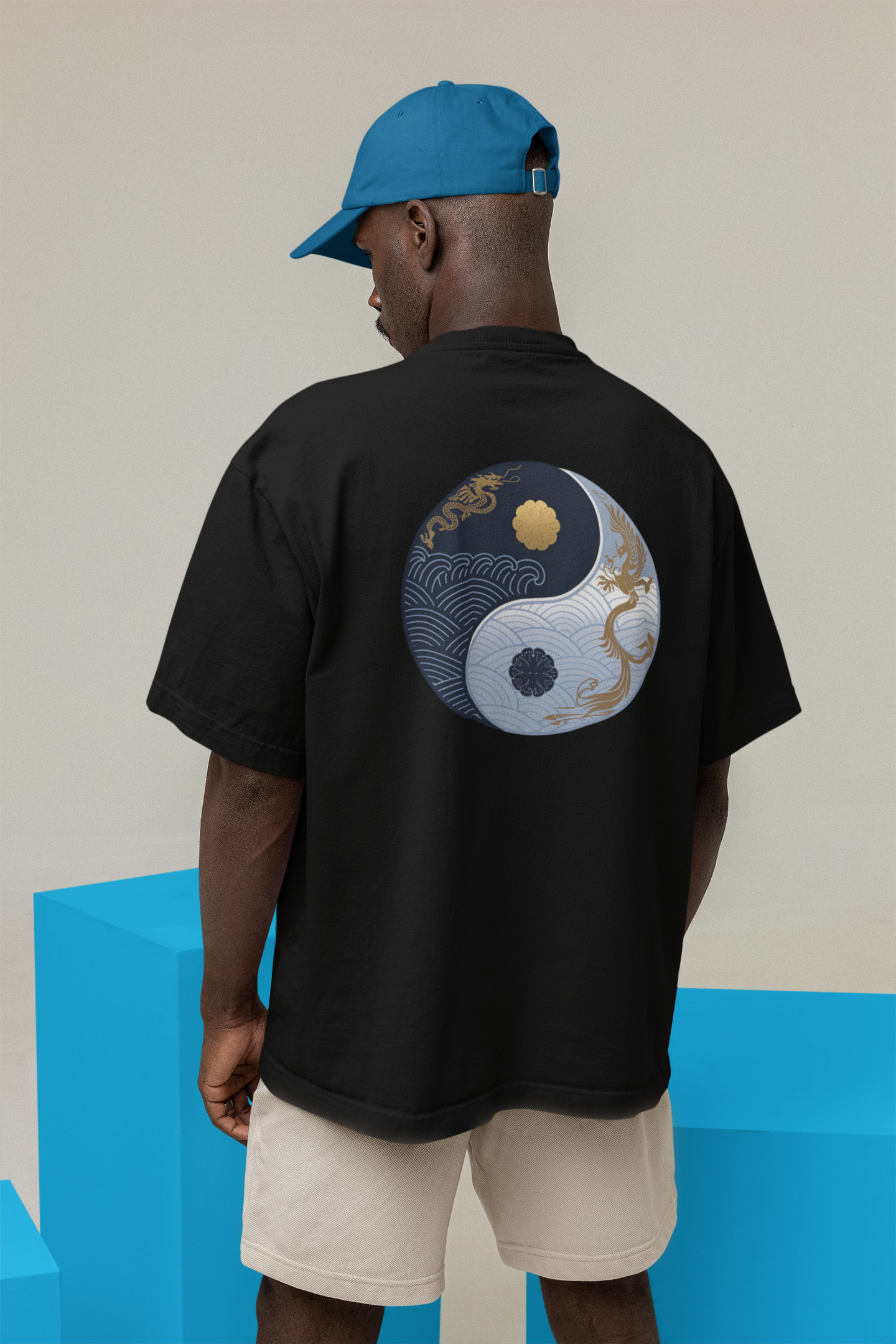 RASB's CHI T-Shirt Design - Round Neck Drop Shoulder Graphic Printed Oversized Cotton T-shirt