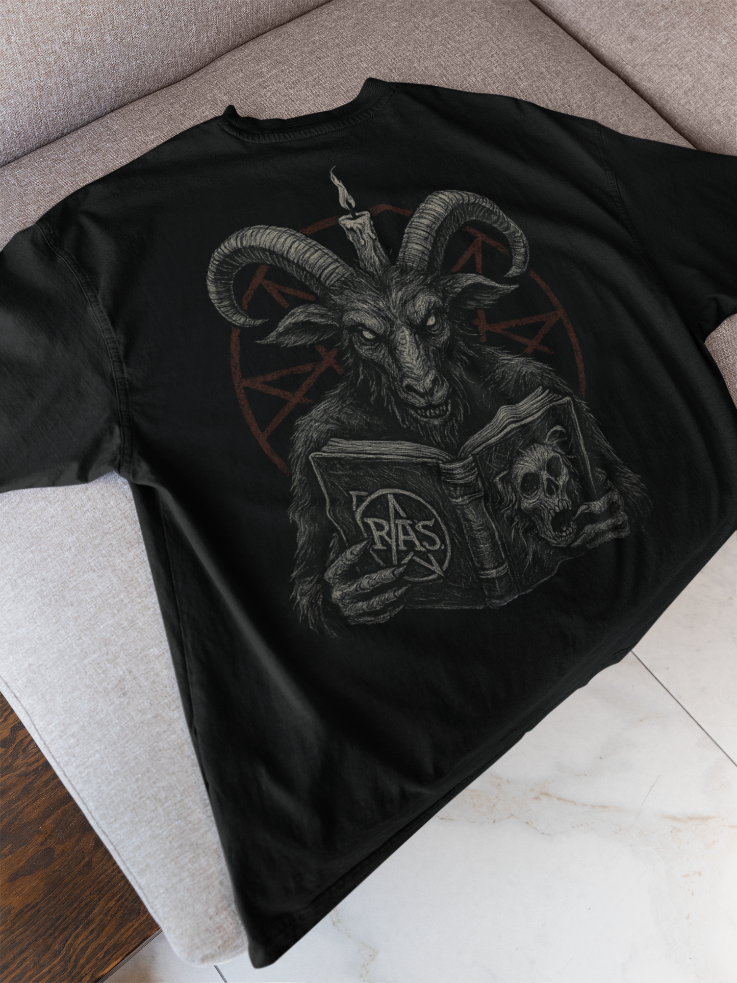 Arcane _Round Neck Drop Shoulder Graphic Printed Oversized Cotton T-shirt