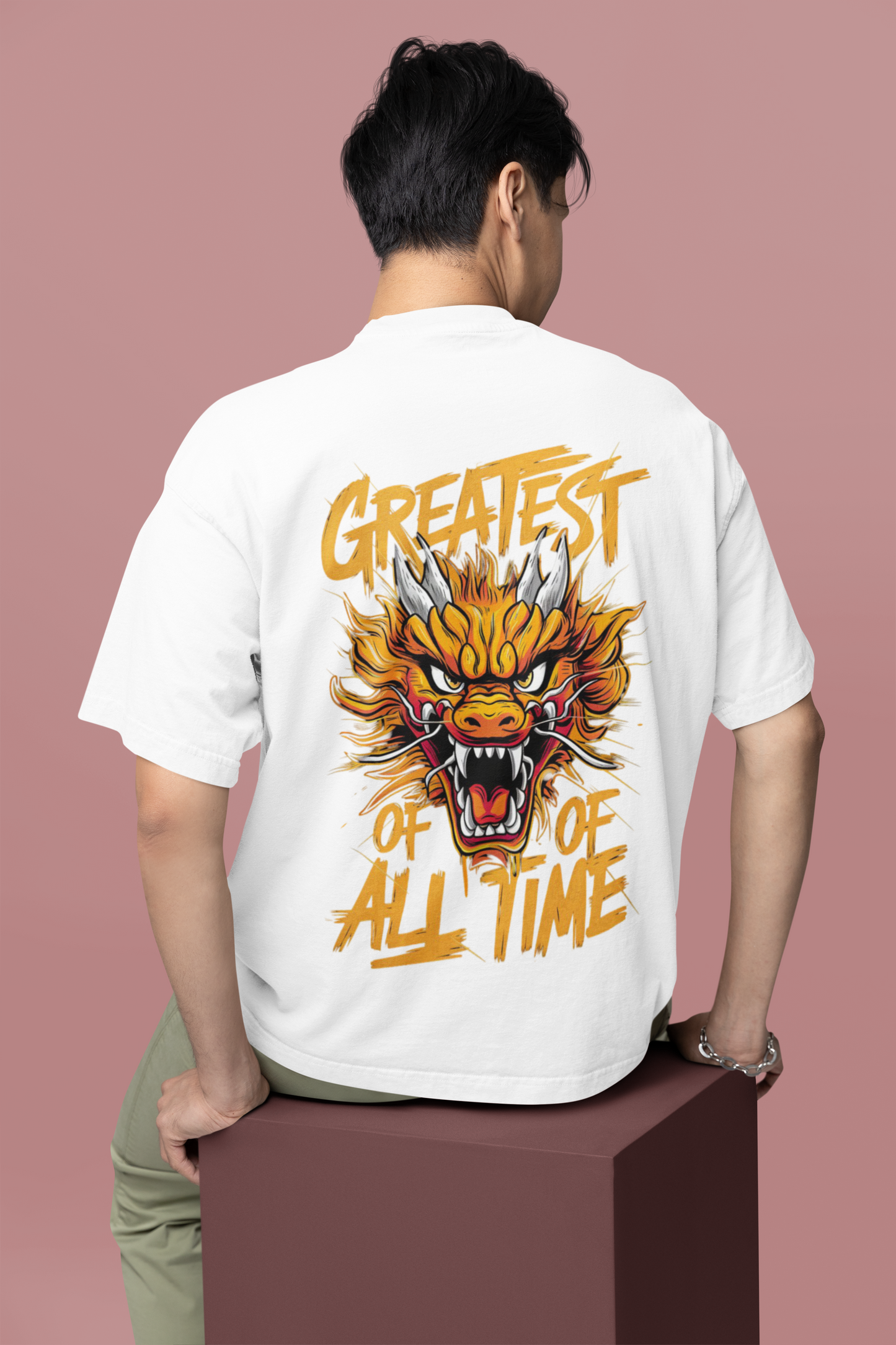 RASB’s Greatest of All Time T-Shirt - Round Neck Drop Shoulder Graphic Printed Oversized Cotton T-shirt