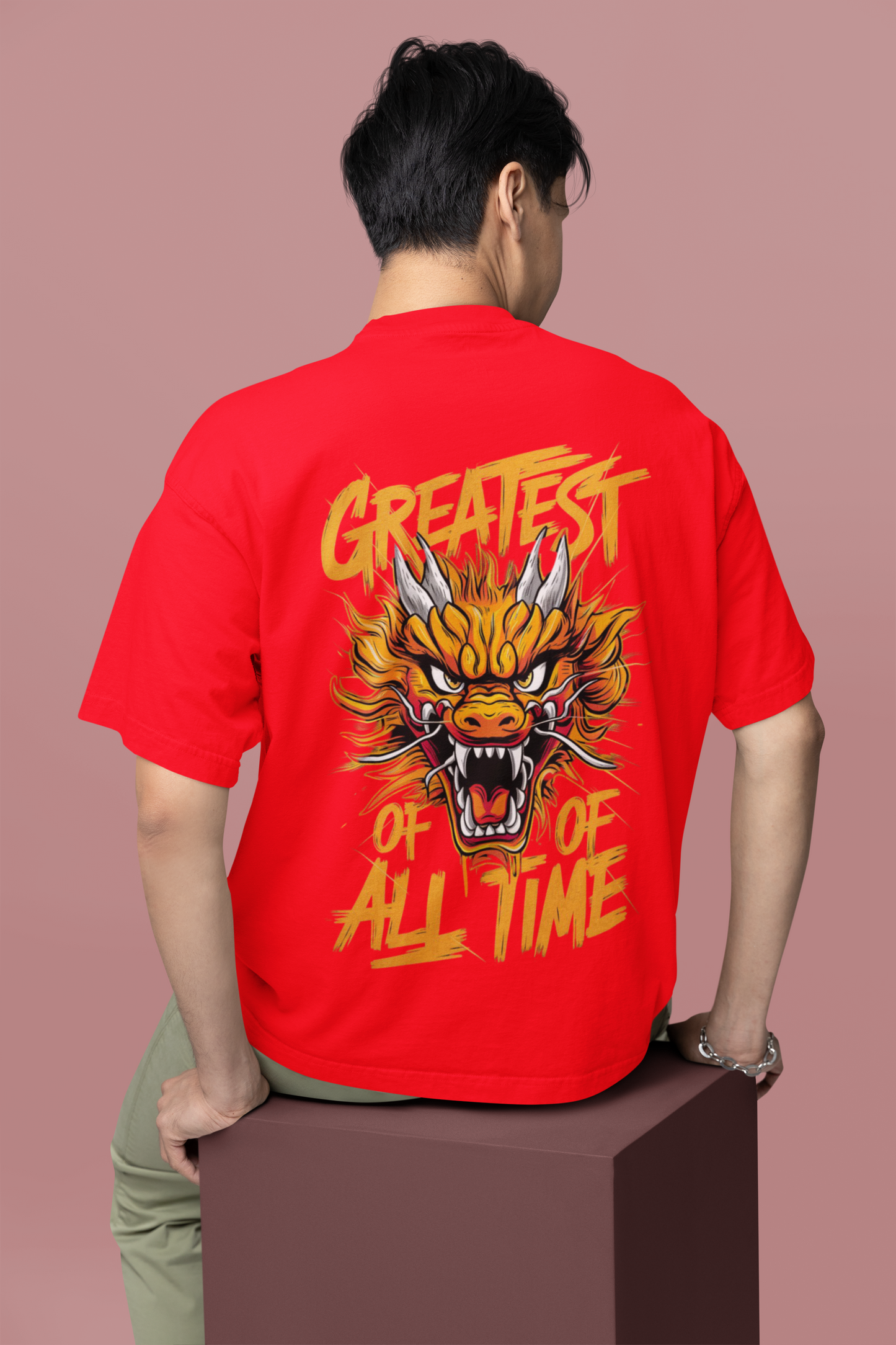RASB’s Greatest of All Time T-Shirt - Round Neck Drop Shoulder Graphic Printed Oversized Cotton T-shirt