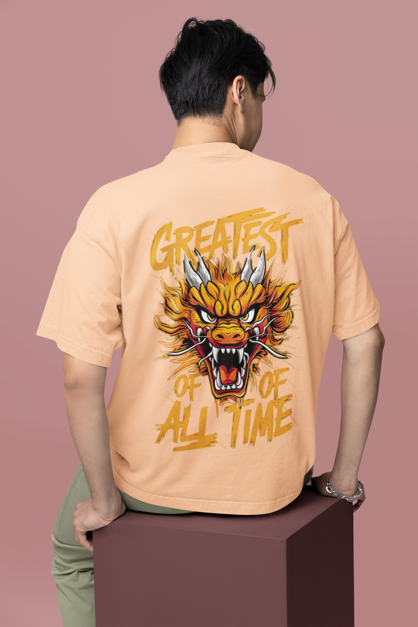 RASB’s Greatest of All Time T-Shirt - Round Neck Drop Shoulder Graphic Printed Oversized Cotton T-shirt