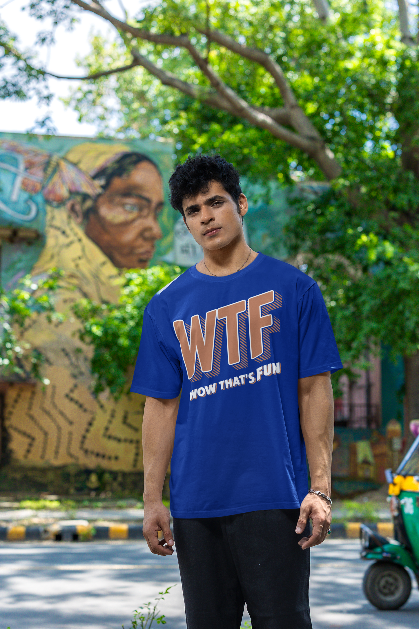 WTF | Round Neck Drop Shoulder Oversized | Cotton T-shirt