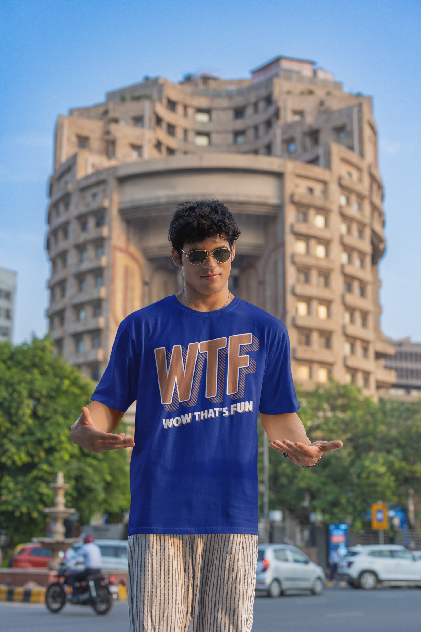 WTF | Round Neck Drop Shoulder Oversized | Cotton T-shirt
