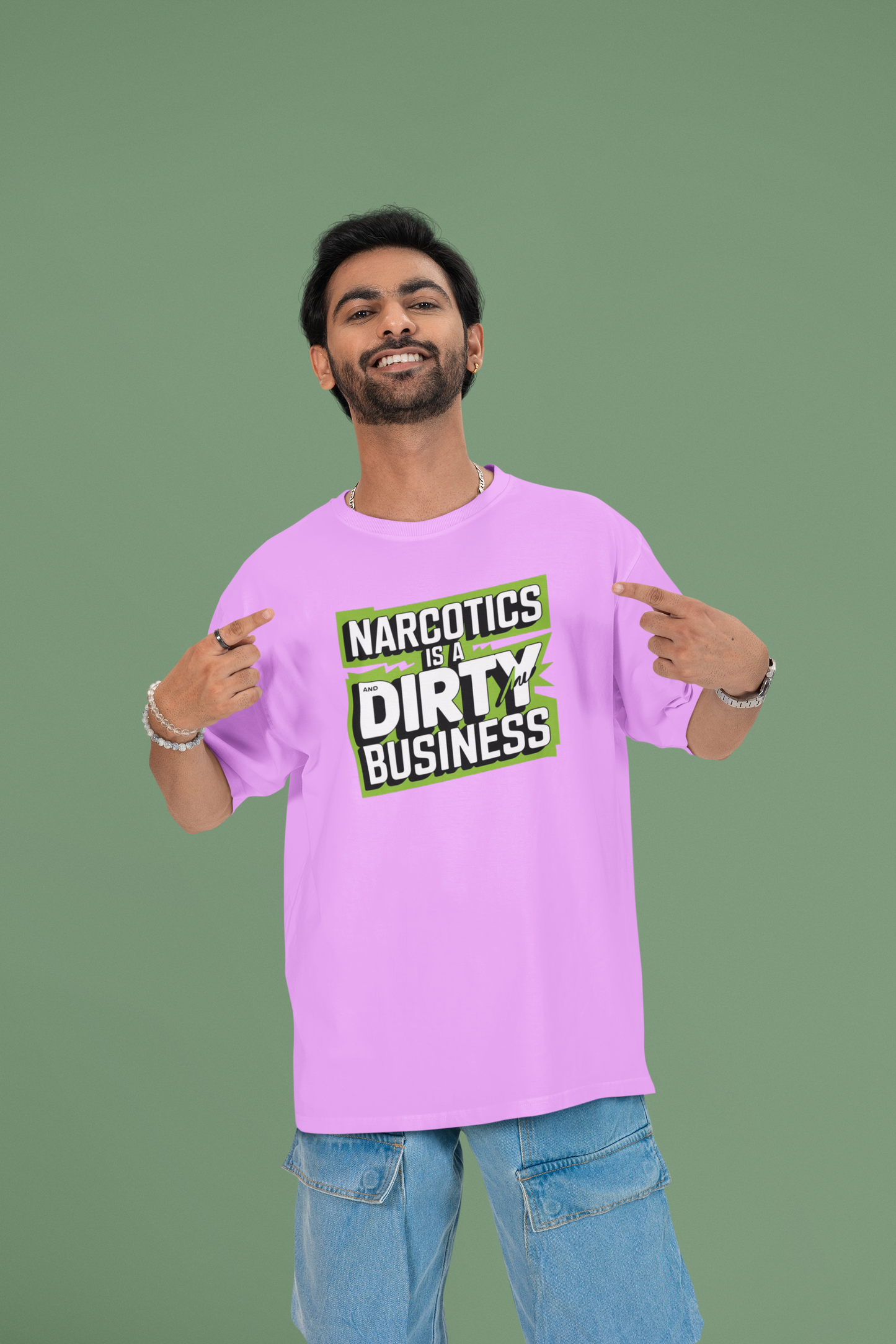 EMPURAAN movie inspired - Round Neck Drop Shoulder Graphic Printed Oversized Cotton T-shirt