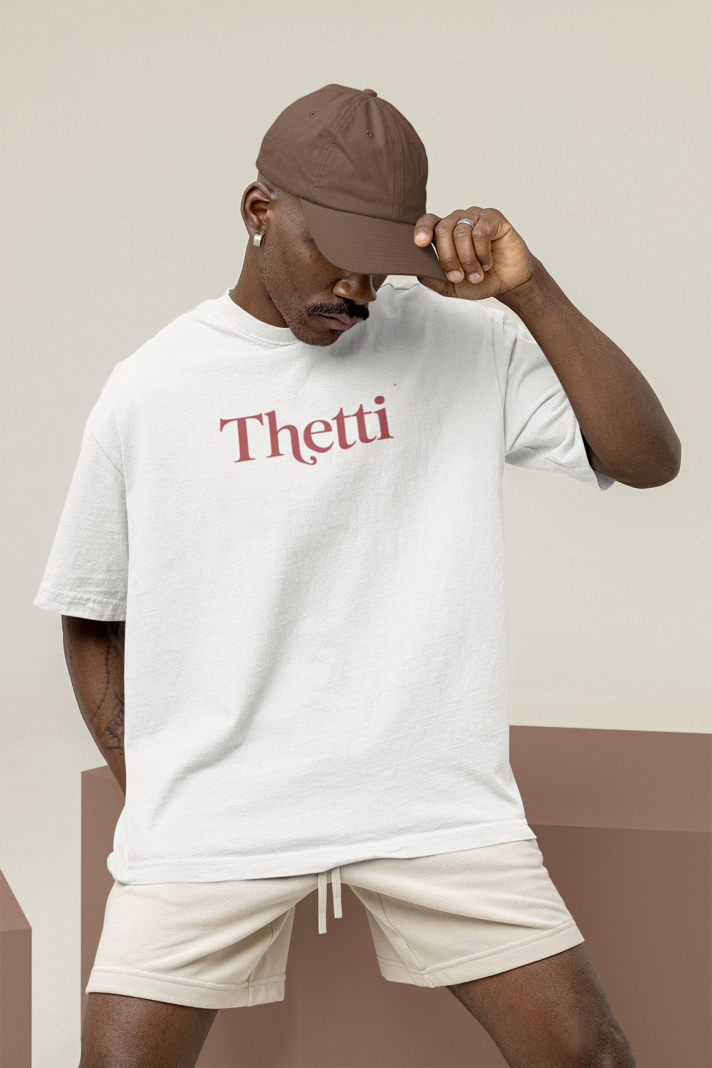thetti song from painkili movie inspired Round Neck Drop Shoulder Graphic Printed Oversized Cotton T-shirt