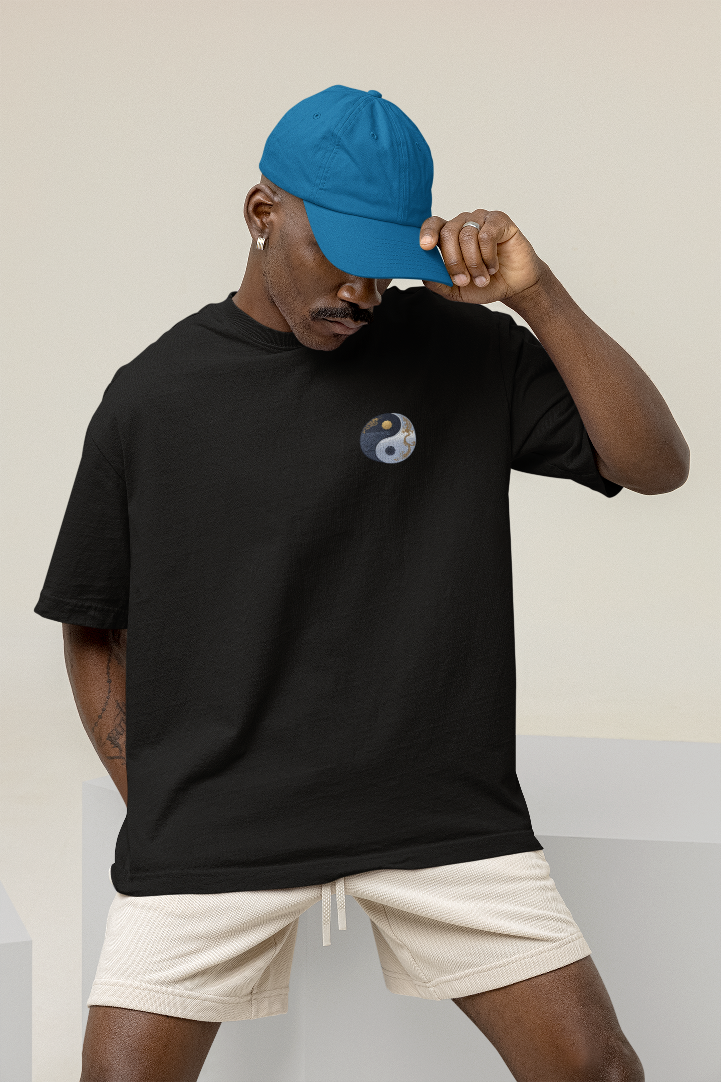 RASB's CHI T-Shirt Design - Round Neck Drop Shoulder Graphic Printed Oversized Cotton T-shirt