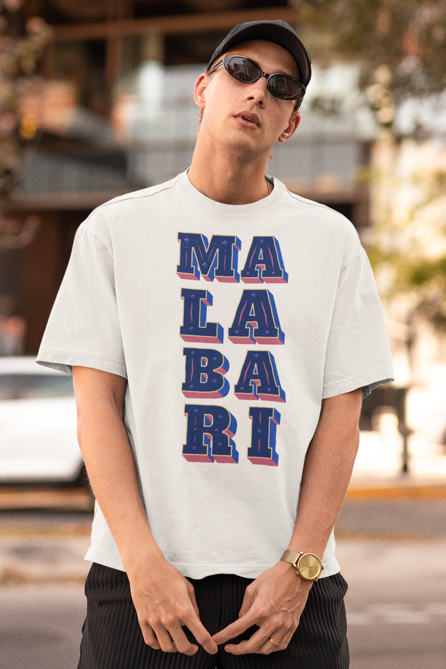 MALABARI | Round Neck Drop Shoulder Oversized | Cotton T-shirt