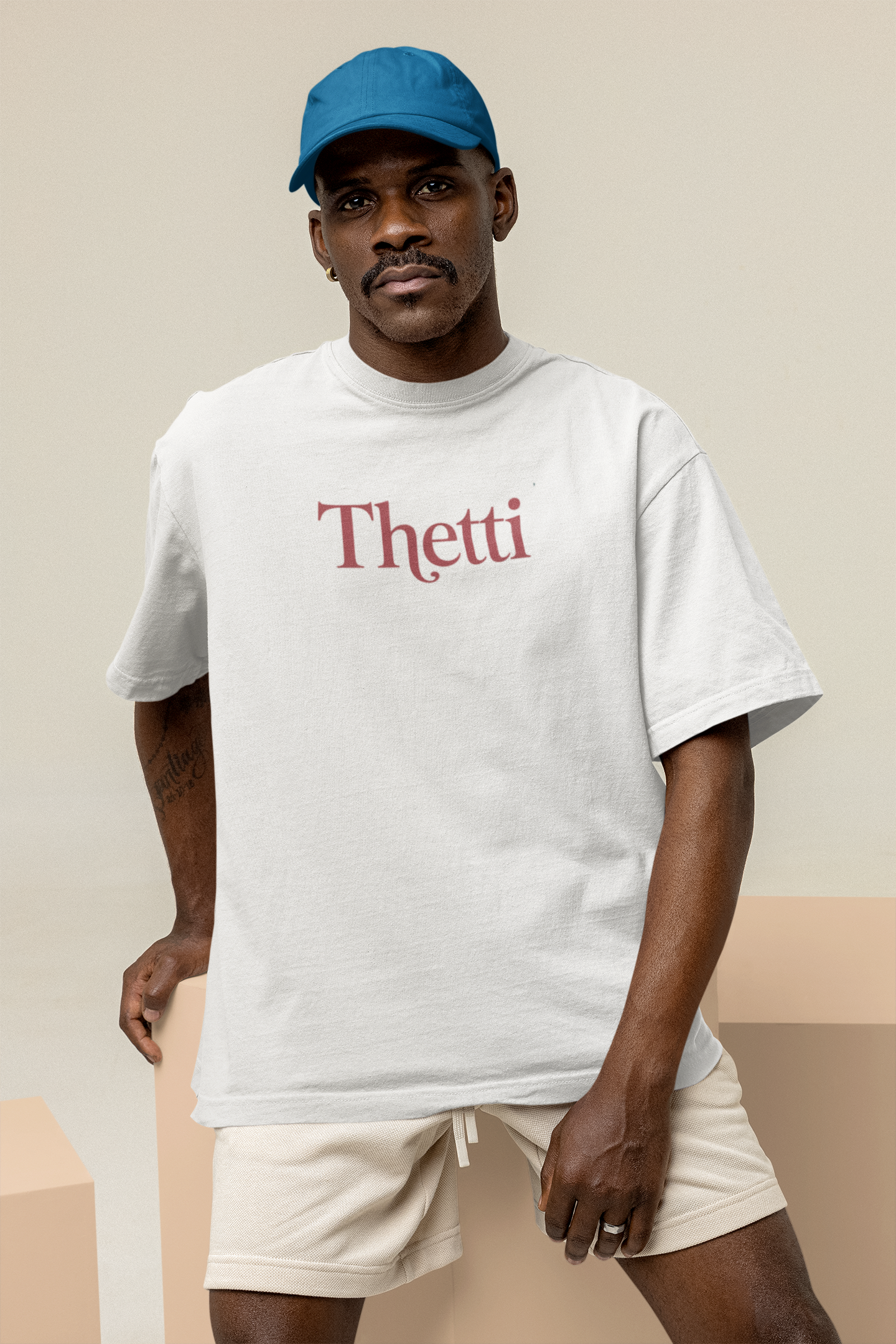 thetti song from painkili movie inspired Round Neck Drop Shoulder Graphic Printed Oversized Cotton T-shirt