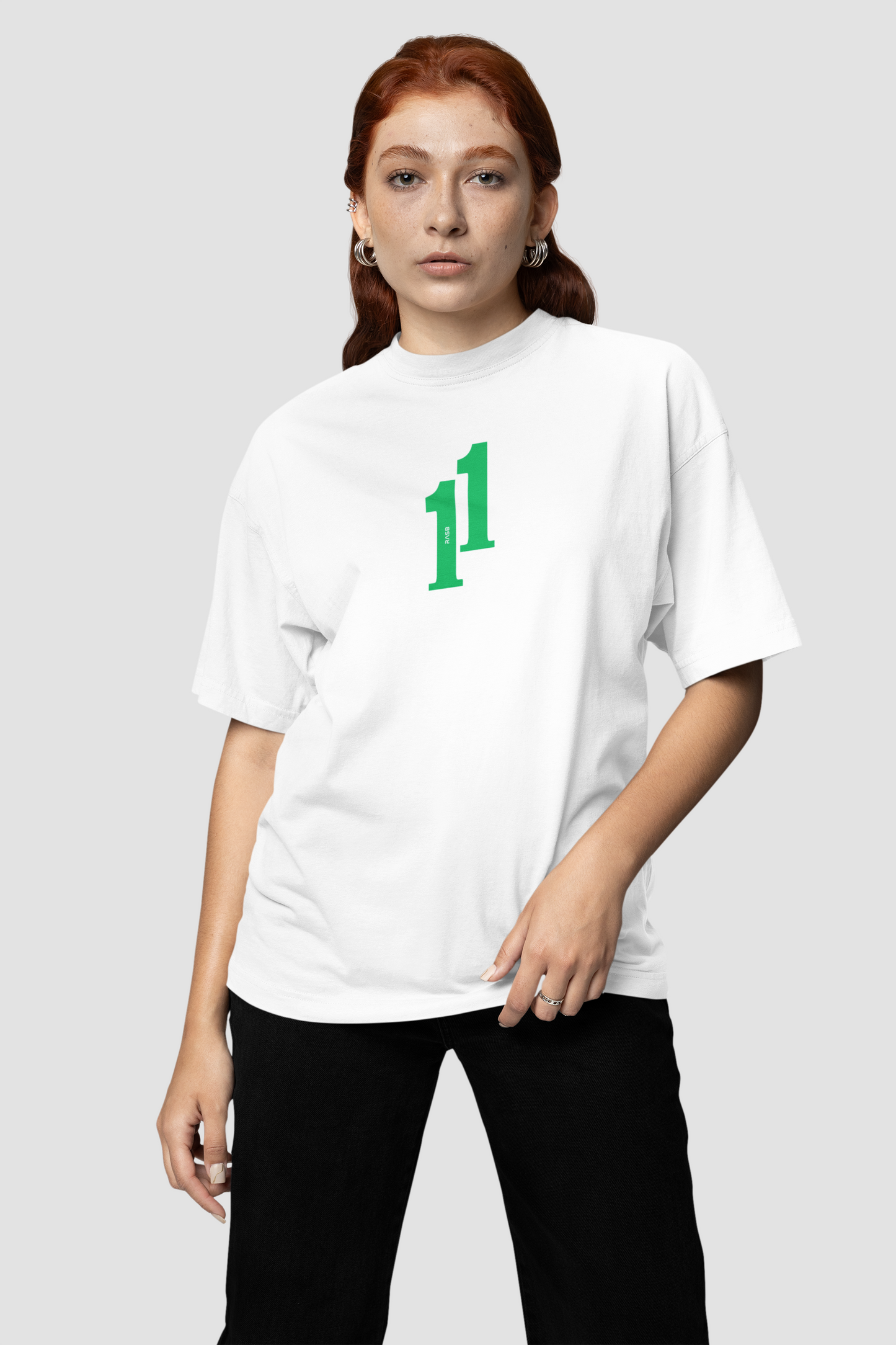 RASB "11:11 Mystery" Round Neck Drop Shoulder Oversized T-shirt