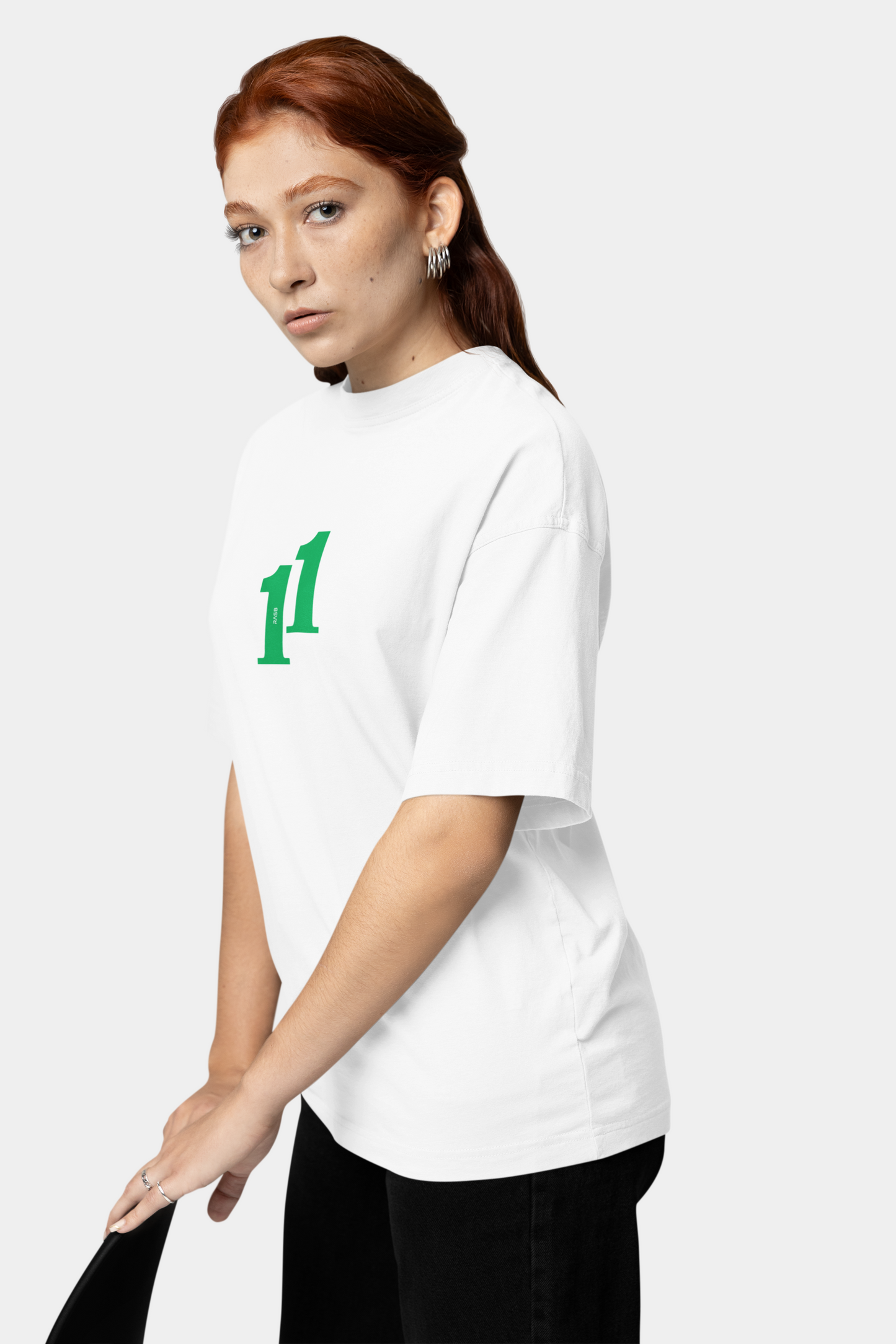 RASB "11:11 Mystery" Round Neck Drop Shoulder Oversized T-shirt