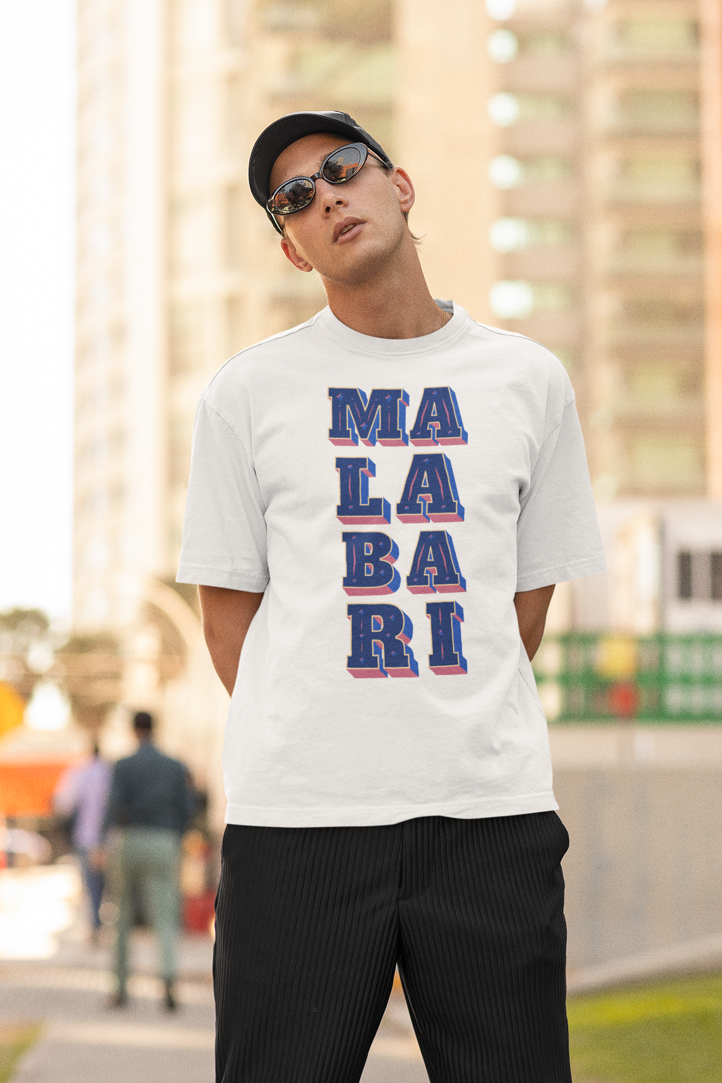 MALABARI | Round Neck Drop Shoulder Oversized | Cotton T-shirt
