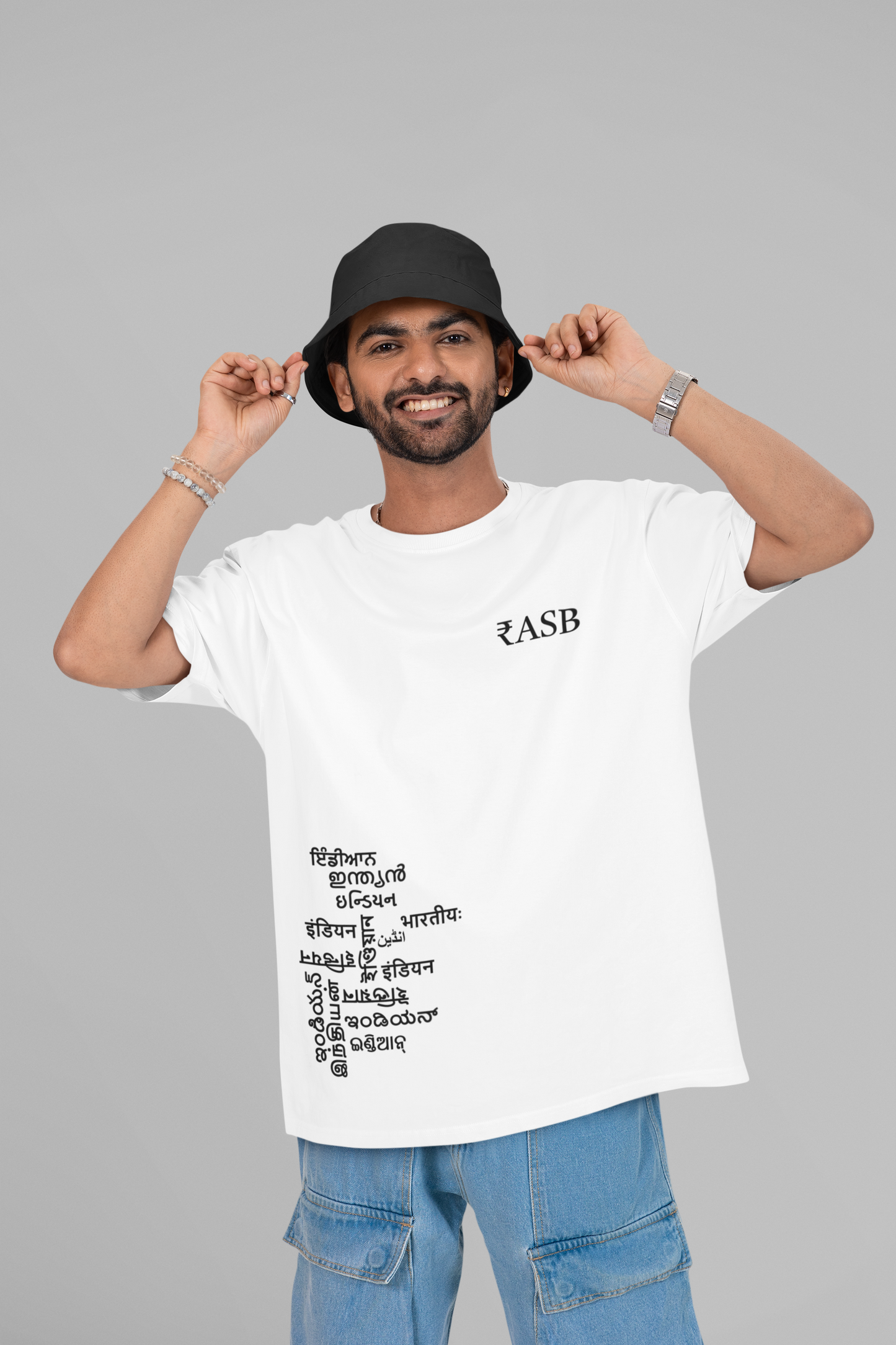 RASB INDIAN - Round Neck Oversized Cotton T-shirt