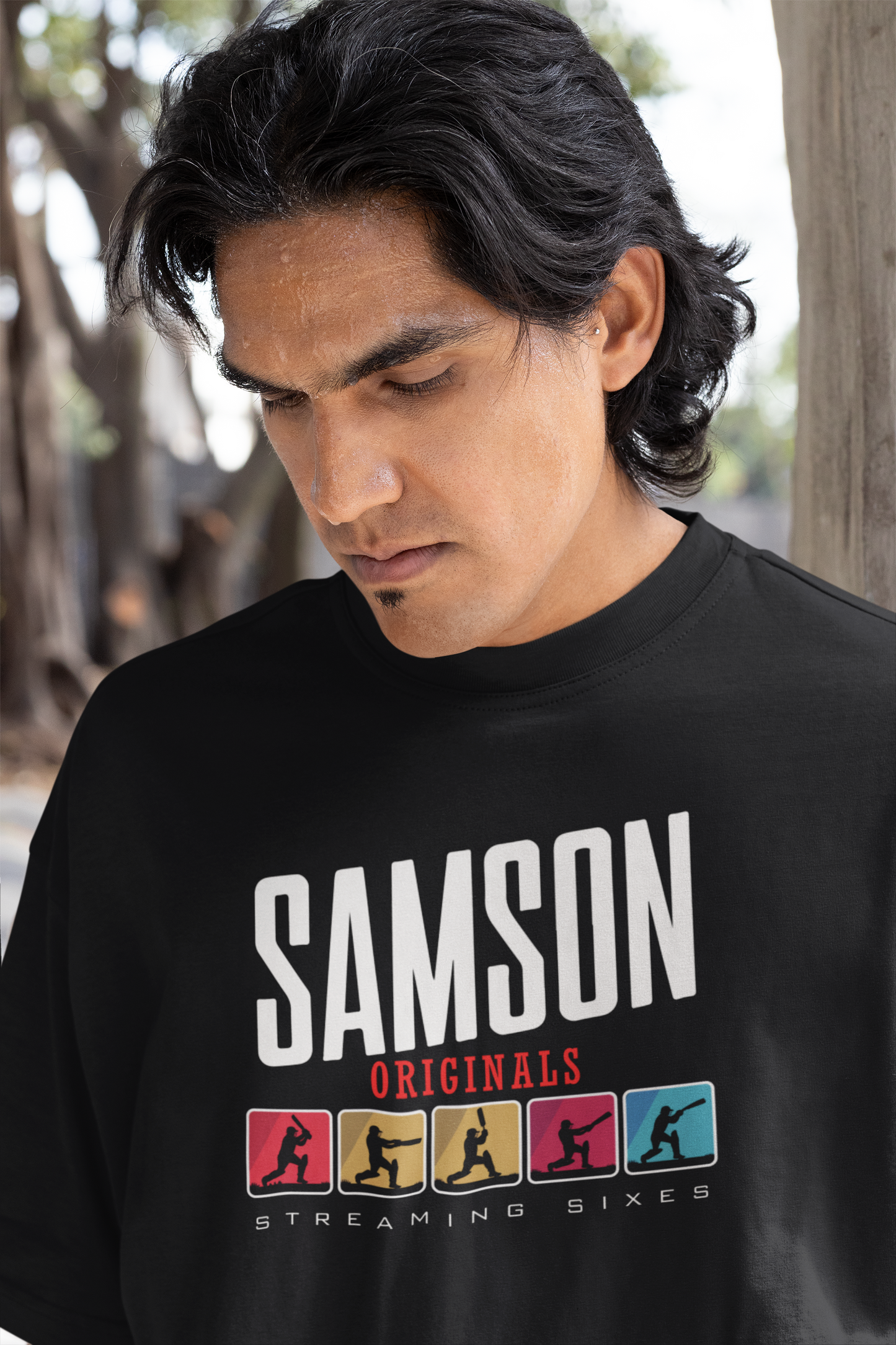 SANJU FLIX - TRIBUTE Round Neck Oversized Cotton T-shirt