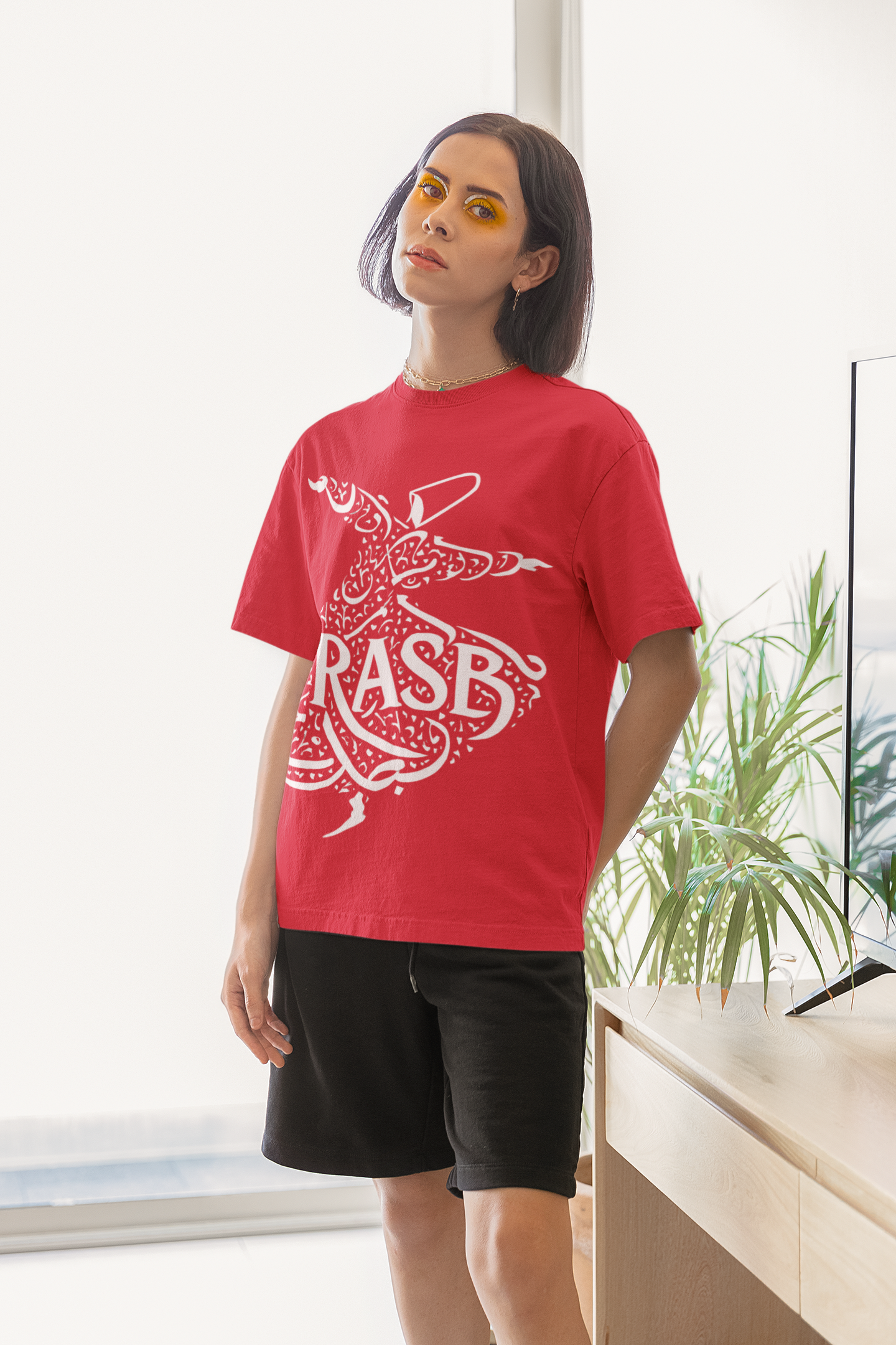Soofi – Dance of the Soul Tee – Round Neck Drop Shoulder Graphic Printed Oversized Cotton T-shirt