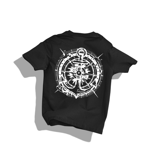 Sea Men - Round Neck Drop Shoulder Graphic Printed Oversized Cotton T-shirt