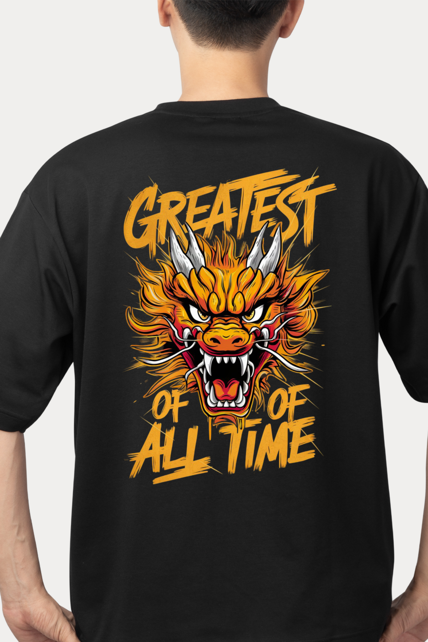 RASB’s Greatest of All Time T-Shirt - Round Neck Drop Shoulder Graphic Printed Oversized Cotton T-shirt
