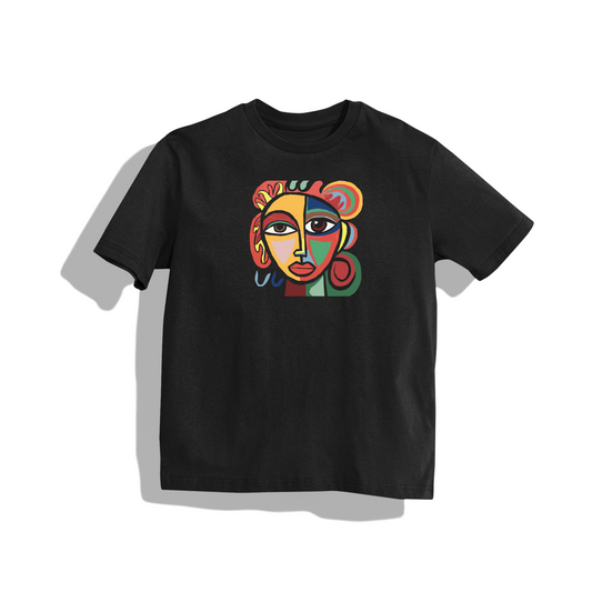 kia- Round Neck Drop Shoulder Graphic Printed Oversized Cotton T-shirt