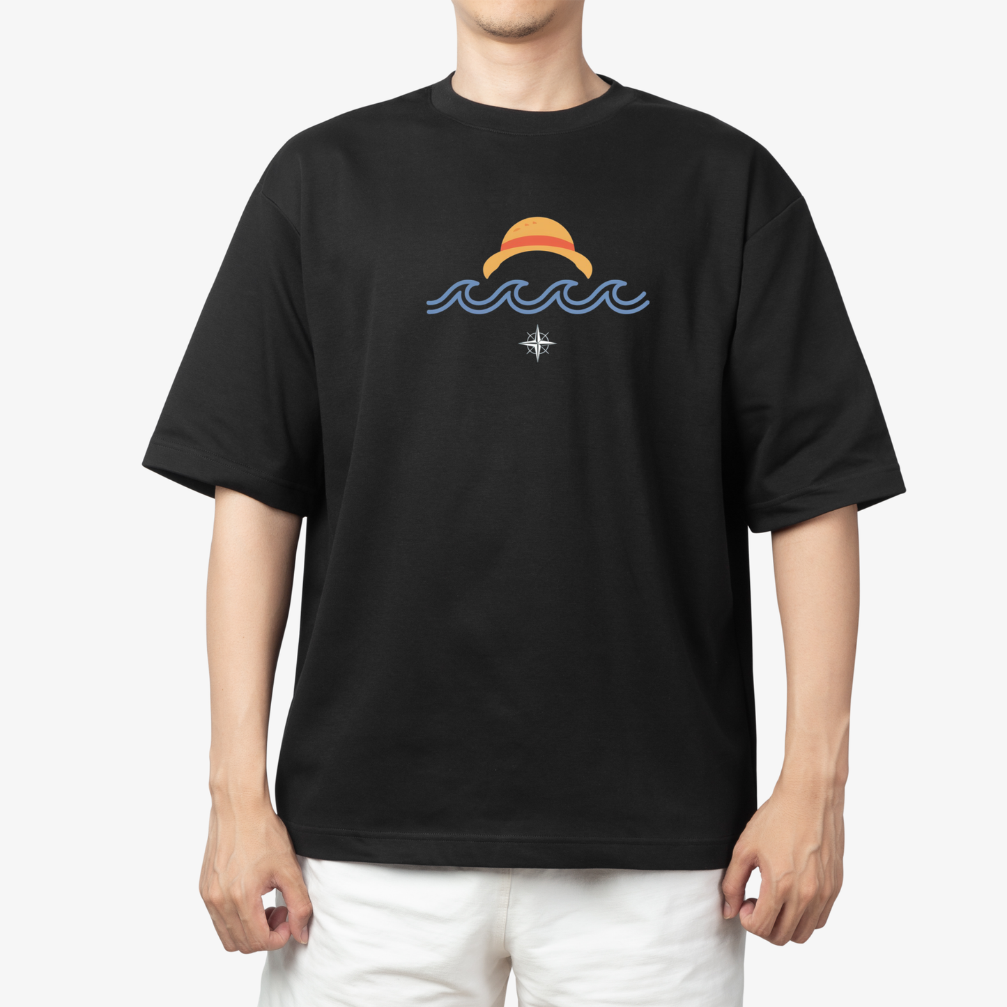 Super one T-Shirt - Round Neck Drop Shoulder Graphic Printed Oversized Cotton T-shirt