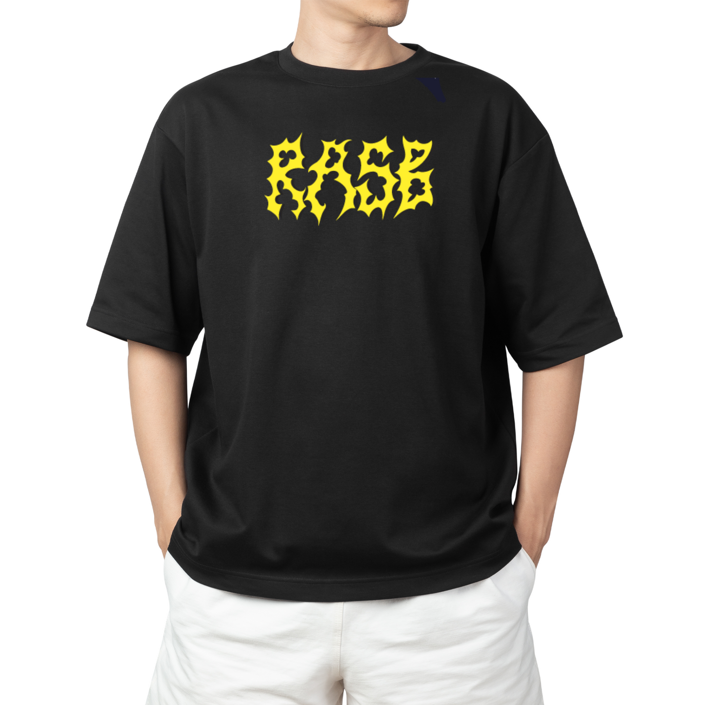 rasb x dilfar - jack two ARTIST Round Neck Drop Shoulder Graphic Printed Oversized Cotton T-shirt