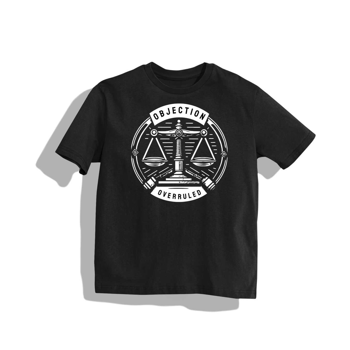 over ruled- Round Neck Drop Shoulder Graphic Printed Oversized Cotton T-shirT