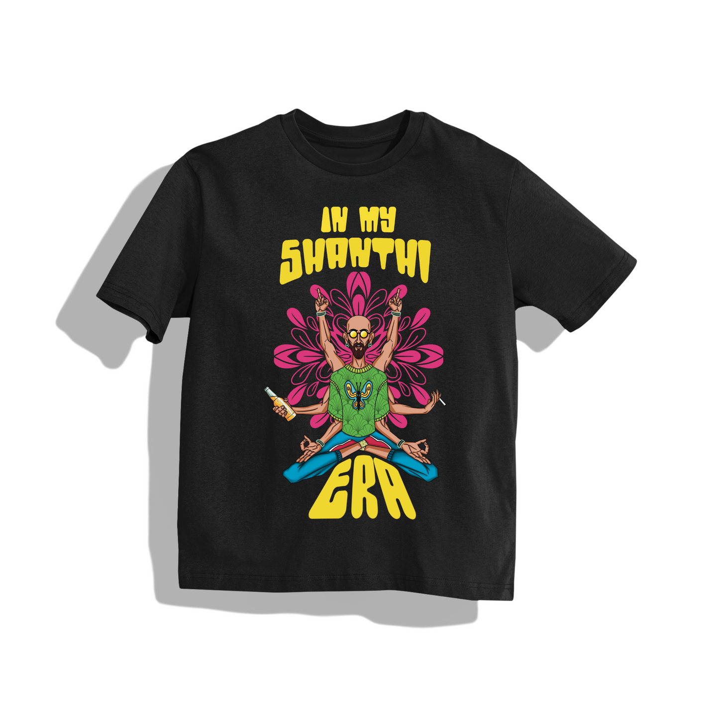 "in my shanthi era" T-Shirt - ARTIST Round Neck Drop Shoulder Graphic Printed Oversized Cotton T-shirt