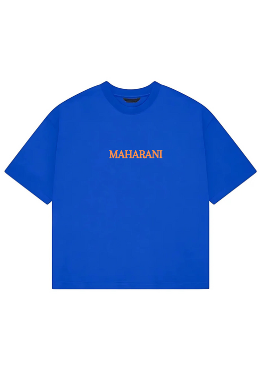 The Maharani  Round Neck Drop Shoulder Graphic Printed Oversized Cotton T-shirt