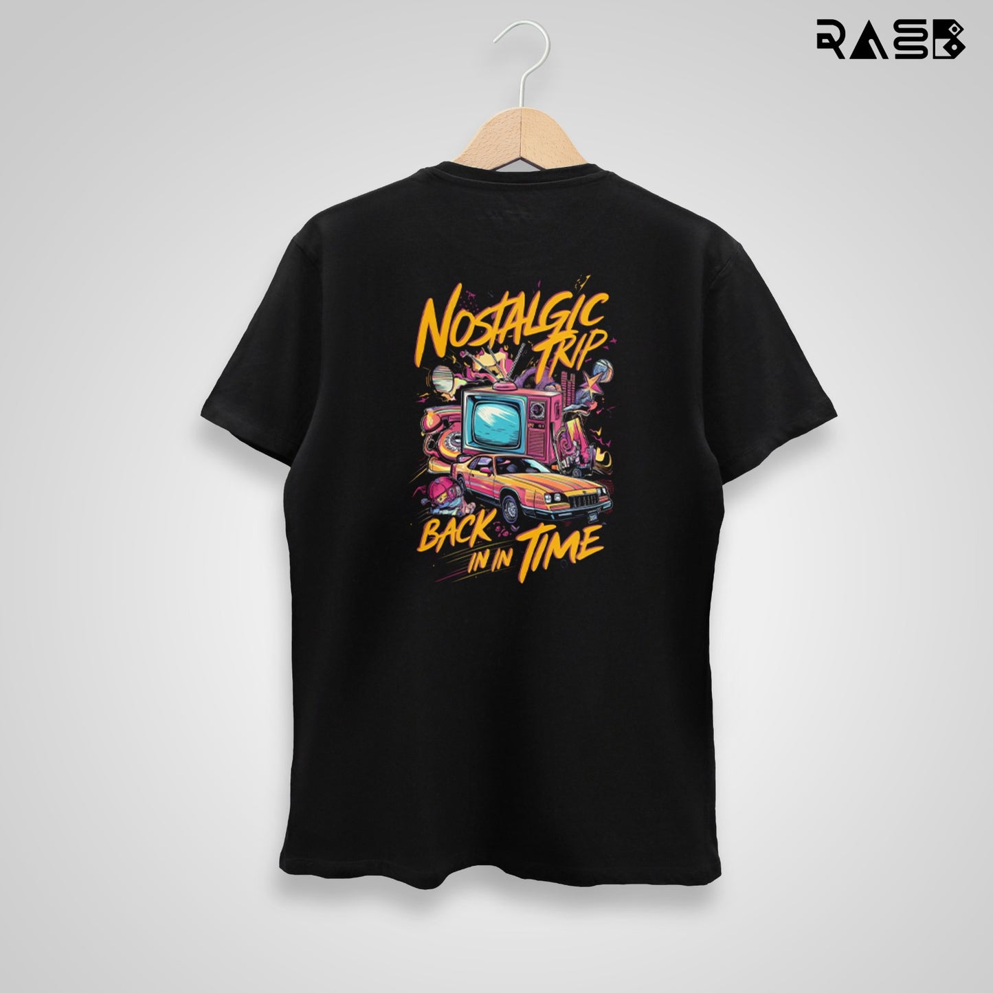 RASB’s Retro Moodtape Tees - Round Neck Drop Shoulder Graphic Printed Oversized Cotton T-shirt