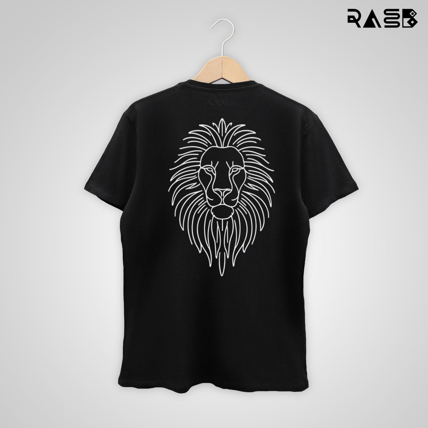 RASB’s Minimalist Leo Spirit Zodiac Tee - Round Neck Drop Shoulder Graphic Printed Oversized Cotton T-shirt