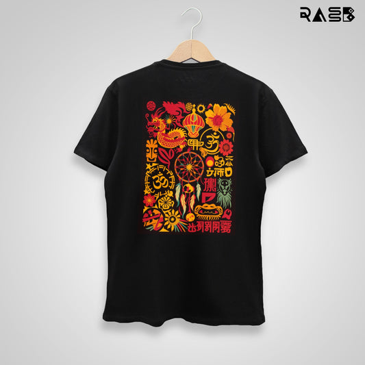 RASB’s Flavor of All Culture T-Shirt - Round Neck Drop Shoulder Graphic Printed Oversized Cotton T-shirt